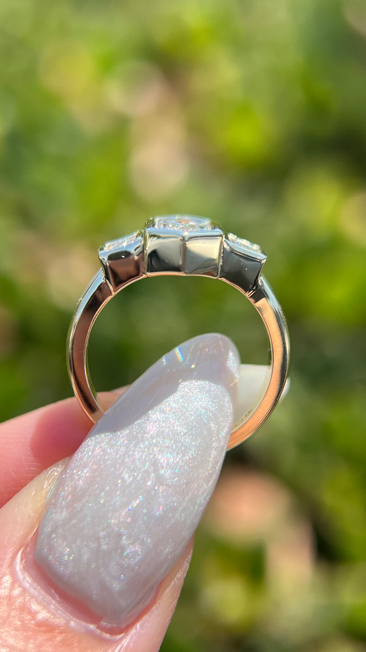 Hailey 1.57ct E-VVS2 Hexagon Cut Lab Grown Diamond Engagement Ring 14K Gold