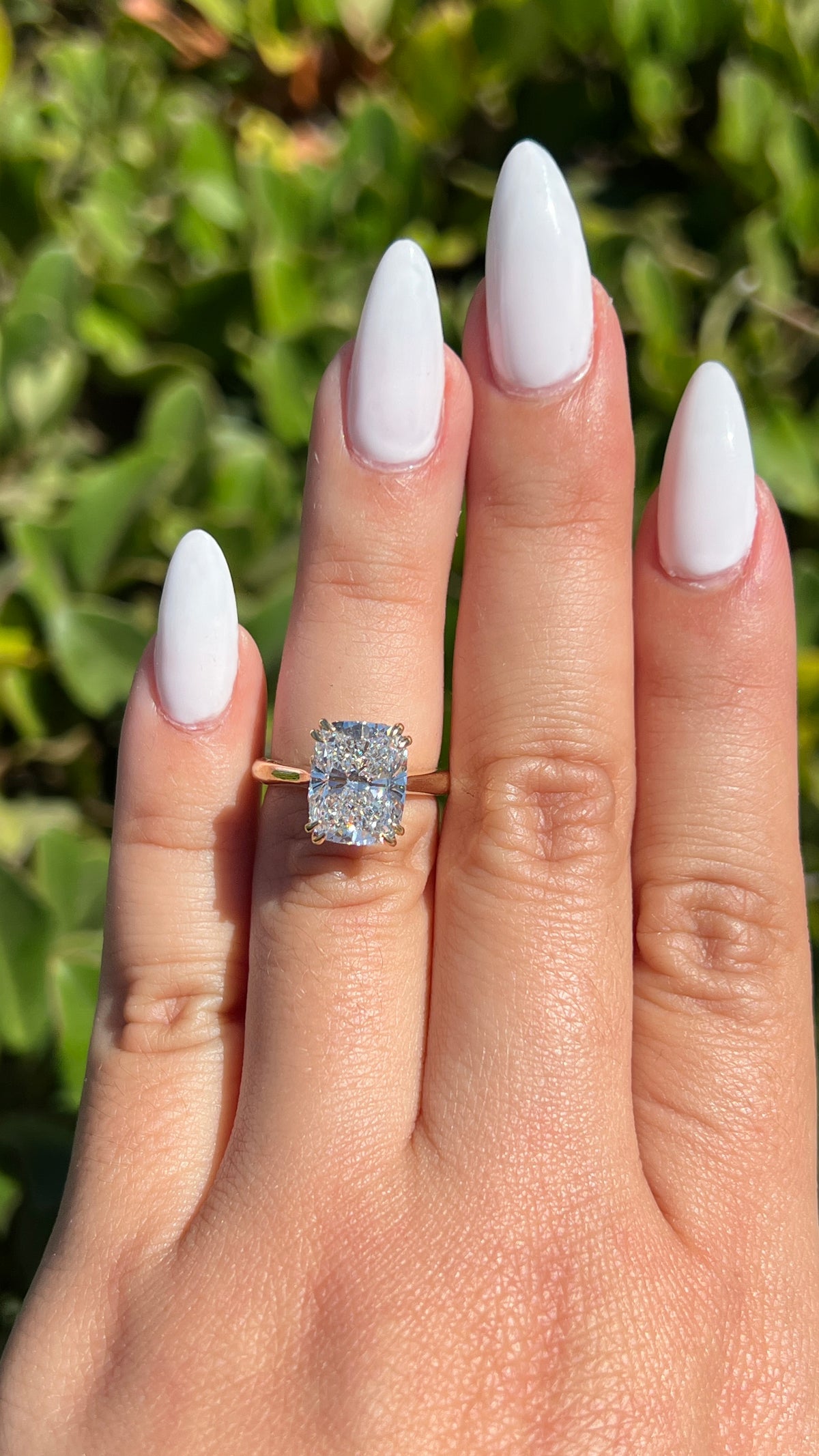 Anya 4.10ct E-VS1 Cushion Cut Lab Grown Diamond Engagement Ring 14K Gold