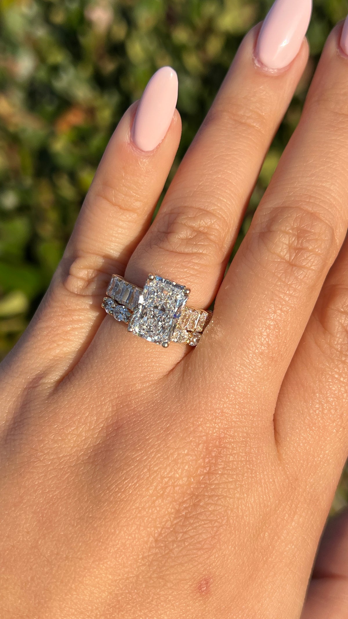 Remi 4.09ct E-VS1 Radiant Cut Lab Grown Diamond Engagement Ring 14K Gold