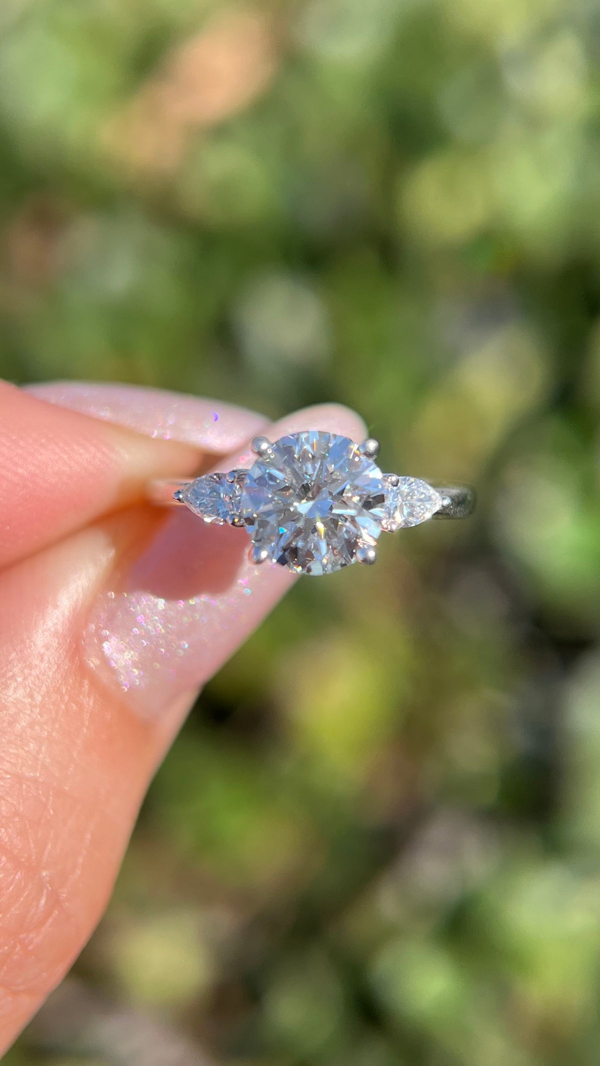 Polly 1.58ct E-VS1 Round Cut Lab Grown Diamond Engagement Ring 14K Gold