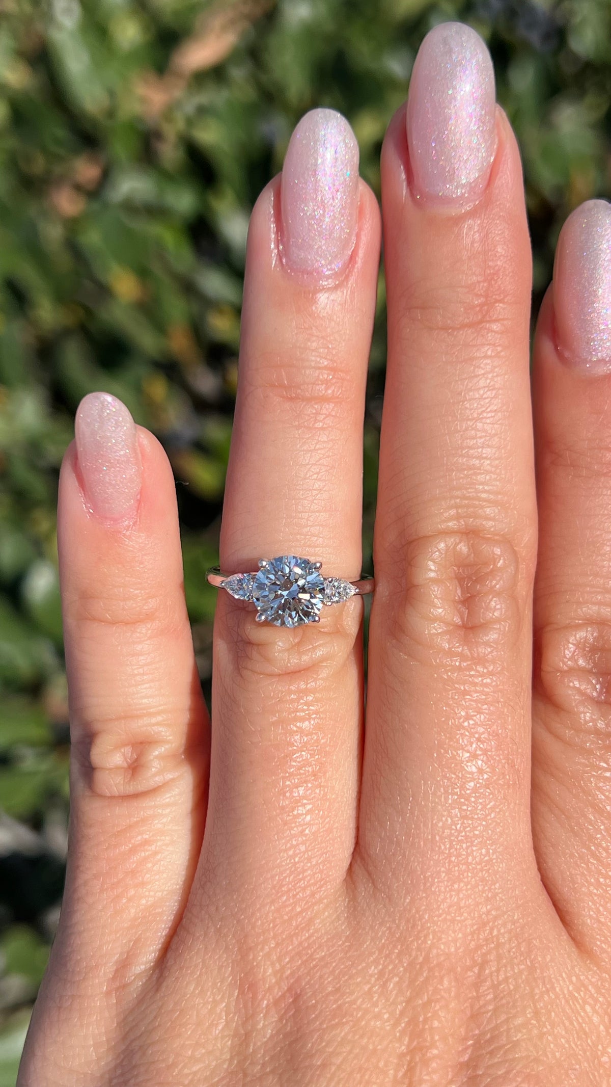 Polly 1.58ct E-VS1 Round Cut Lab Grown Diamond Engagement Ring 14K Gold