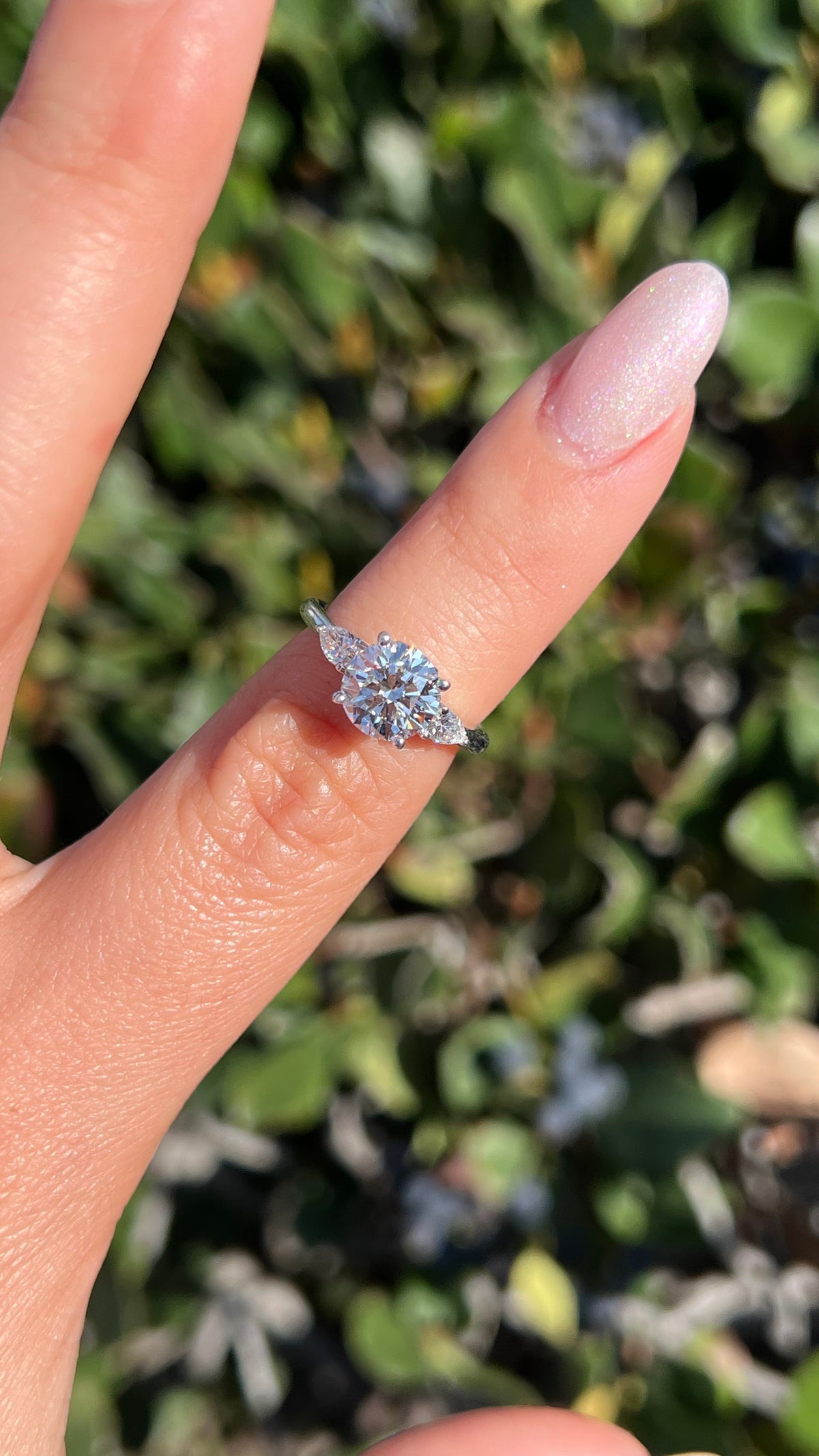 Polly 1.58ct E-VS1 Round Cut Lab Grown Diamond Engagement Ring 14K Gold