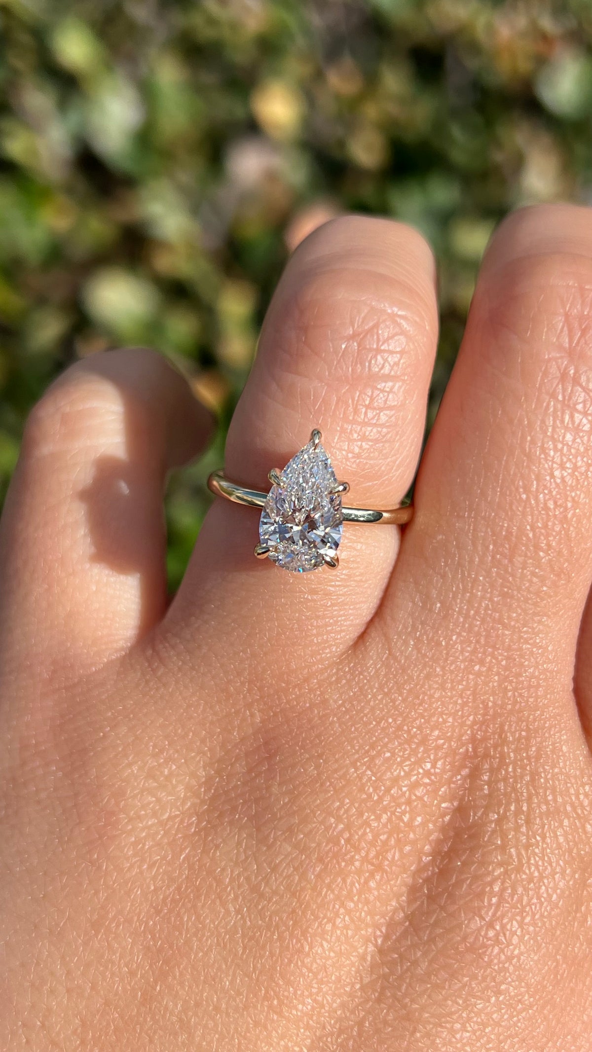 Sophi 2.07ct F-VS1 Pear Cut Lab Grown Diamond Engagement Ring 14K Gold