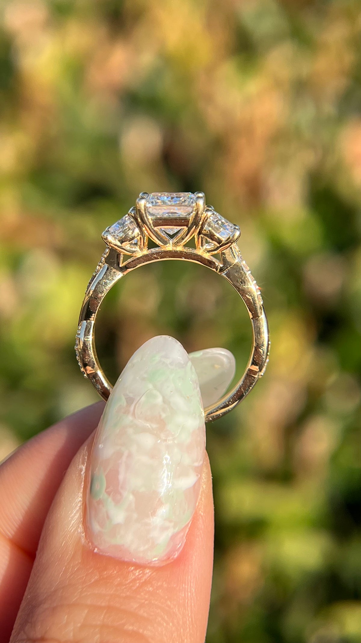 Shauna 1.34ct E-VS1 Princess Cut Lab Grown Diamond Engagement Ring 14K Gold