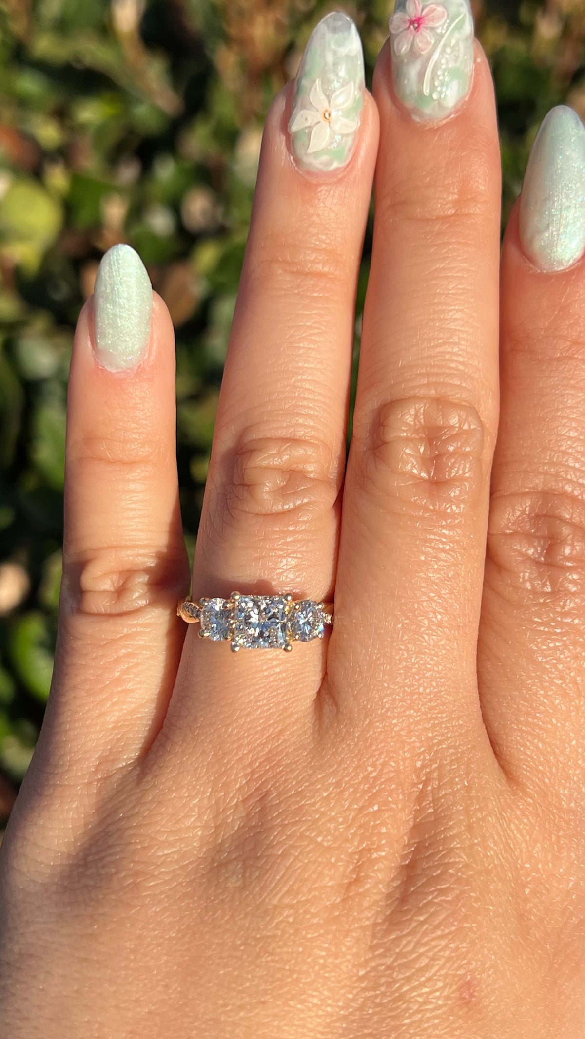 Shauna 1.34ct E-VS1 Princess Cut Lab Grown Diamond Engagement Ring 14K Gold