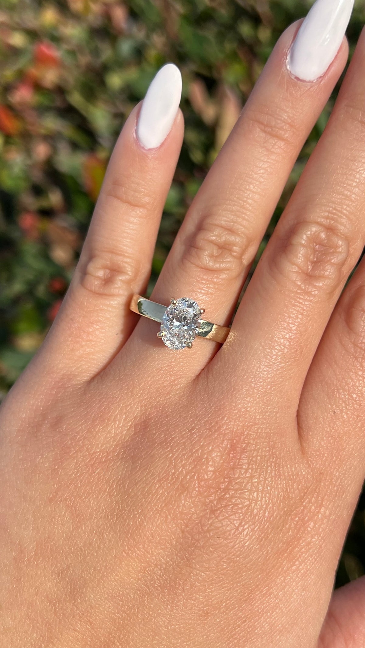 Andrea 1.91ct E-VS1 Oval Cut Lab Grown Diamond Engagement Ring 14K Gold