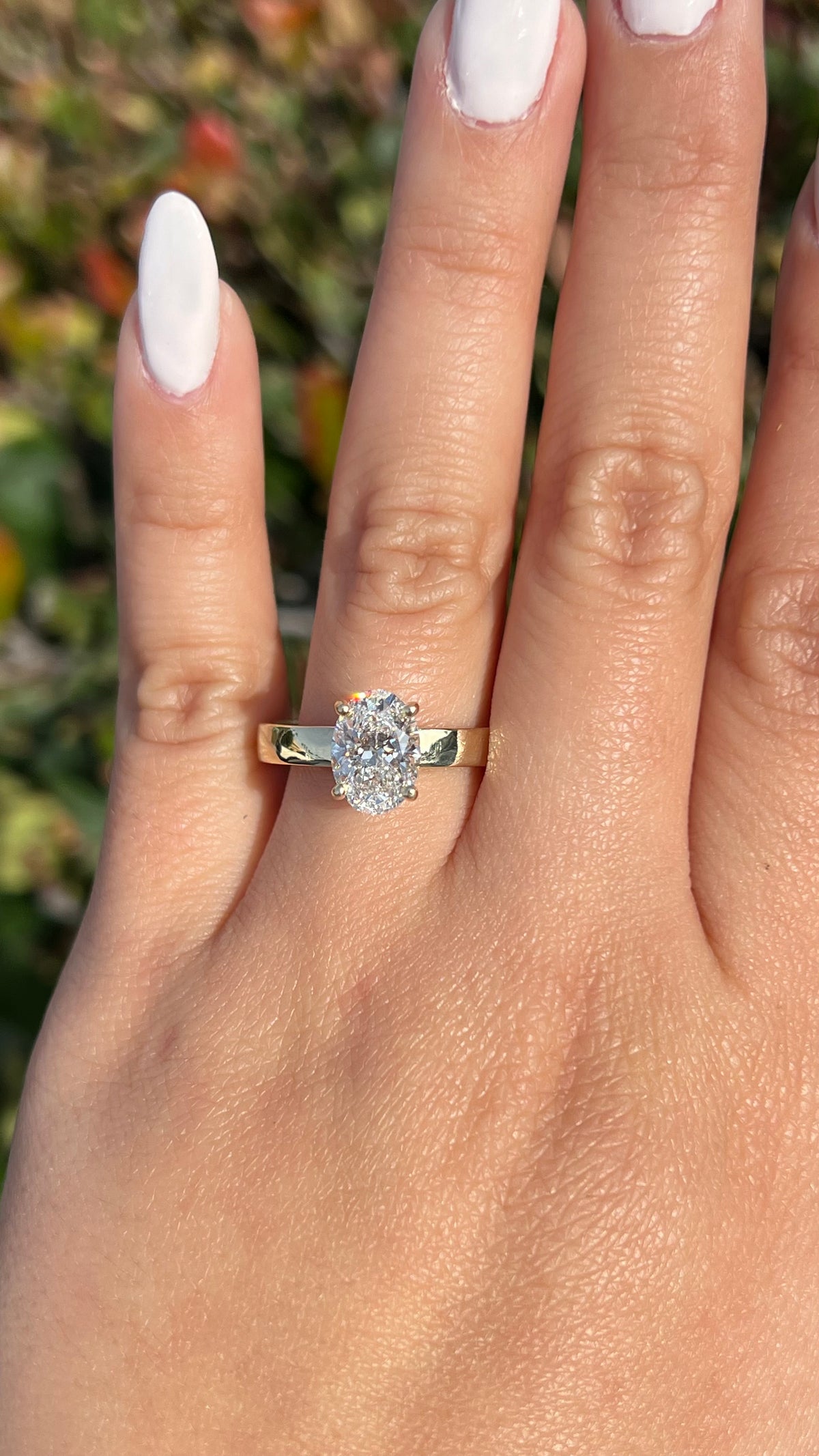 Andrea 1.91ct E-VS1 Oval Cut Lab Grown Diamond Engagement Ring 14K Gold