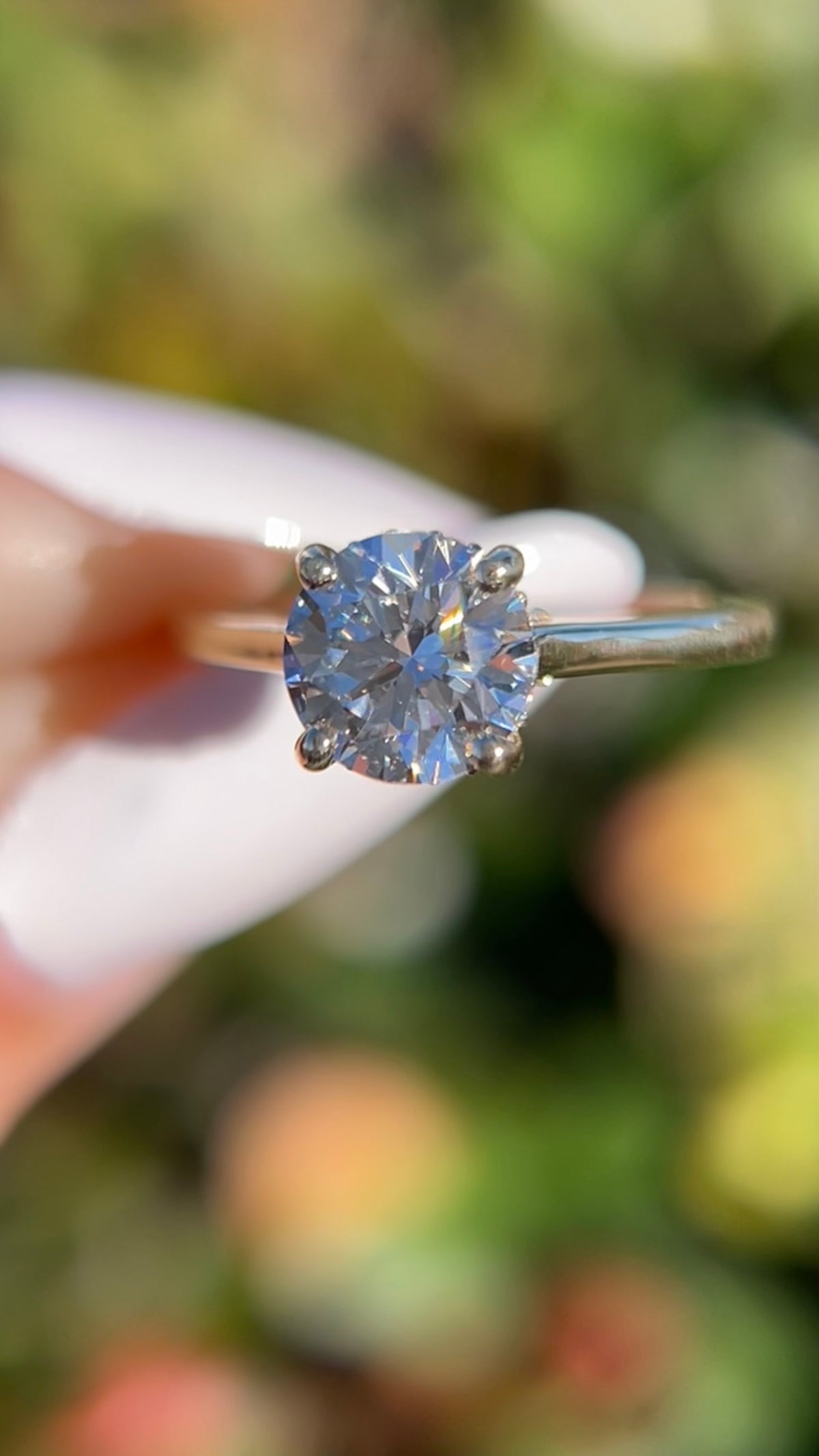 Ava Diamond Bridge 1.58ct E-VS1 Round Cut Lab Grown Diamond Engagement Ring 14K Gold