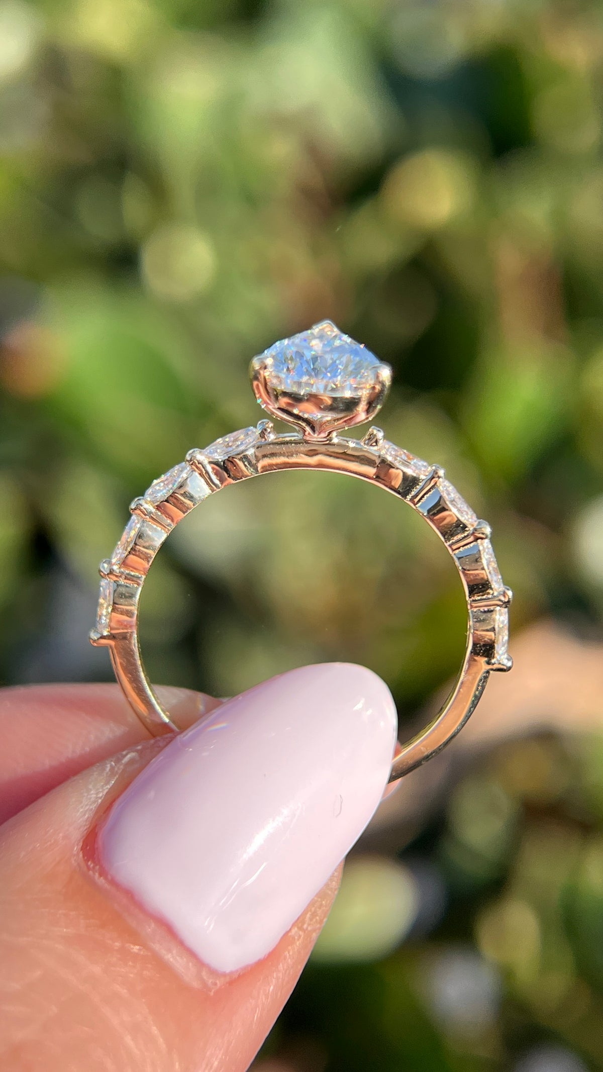 Marli 1.56ct E-VS1 Pear Cut Lab Grown Diamond Engagement Ring 14K Gold
