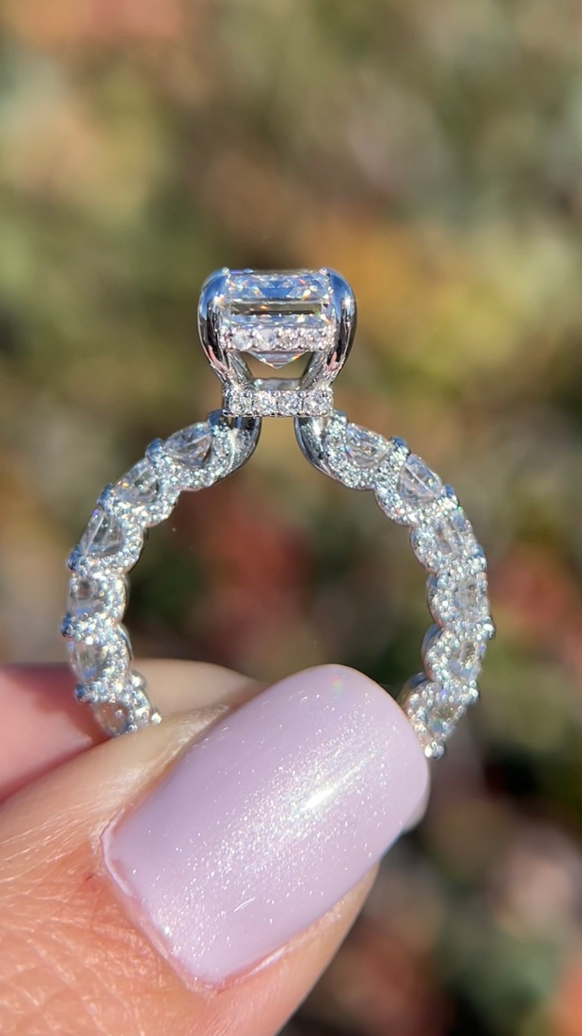 Kimi 3.76ct E-VS1 Emerald Cut Lab Grown Diamond Engagement Ring 14K Gold