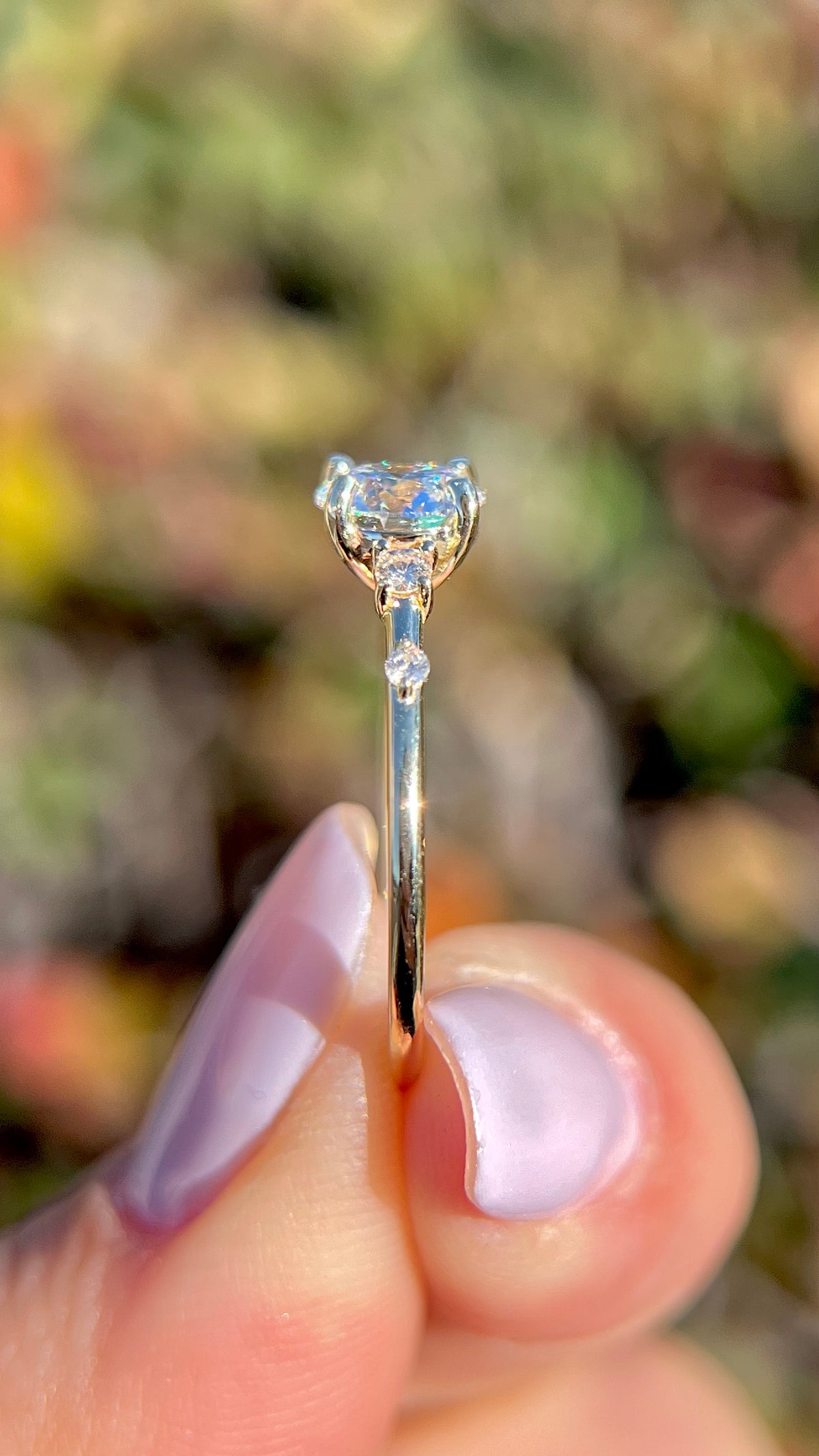 Laci 1.08ct E-VS1 Round Cut Lab Grown Diamond Engagement Ring 14K Gold