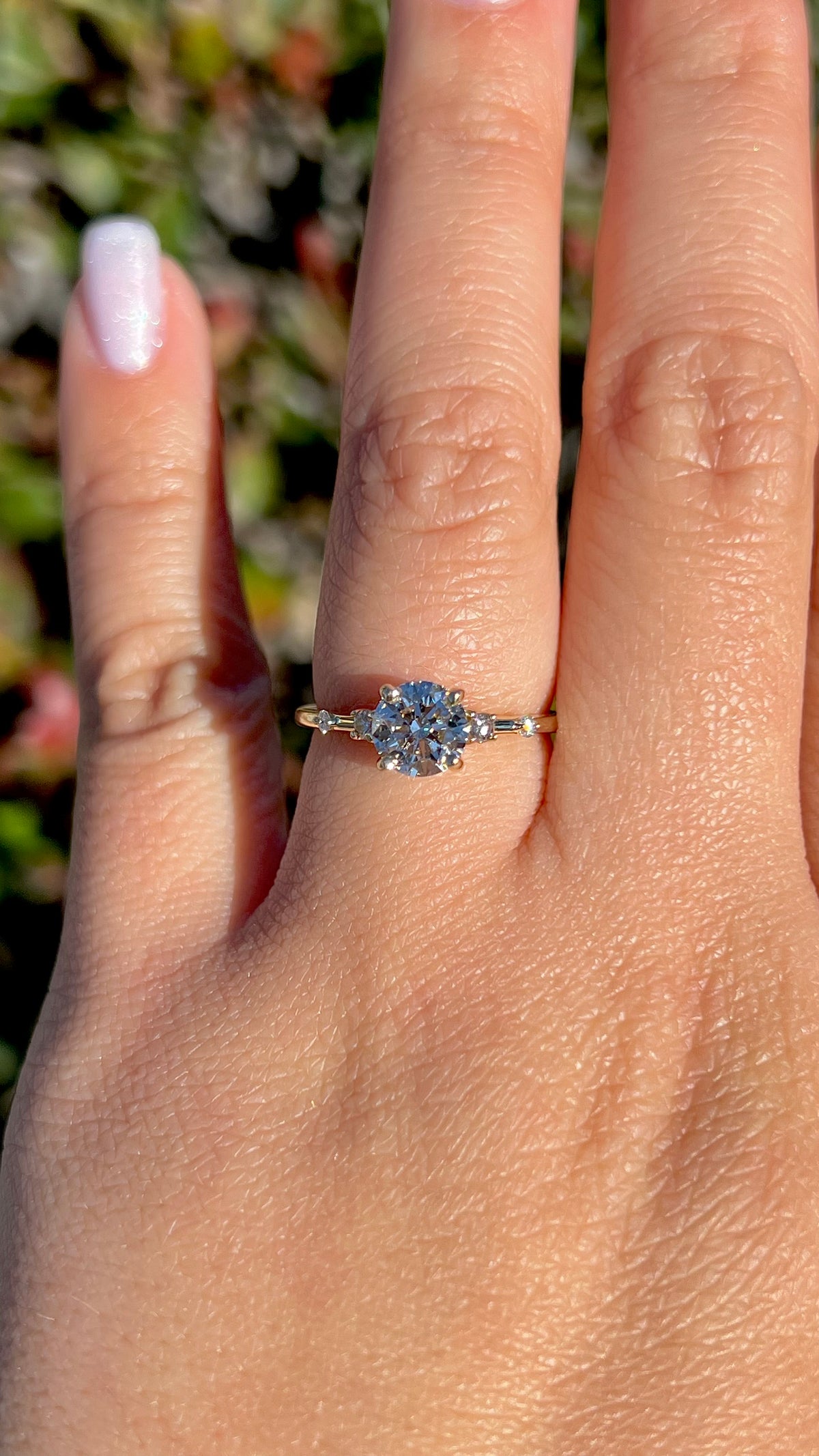 Laci 1.08ct E-VS1 Round Cut Lab Grown Diamond Engagement Ring 14K Gold