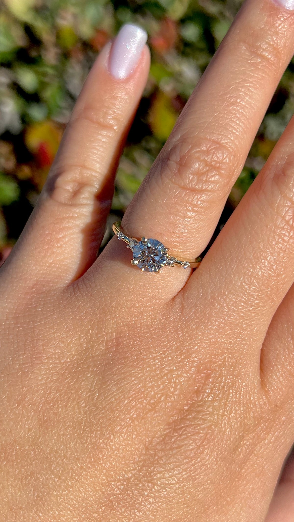 Laci 1.08ct E-VS1 Round Cut Lab Grown Diamond Engagement Ring 14K Gold