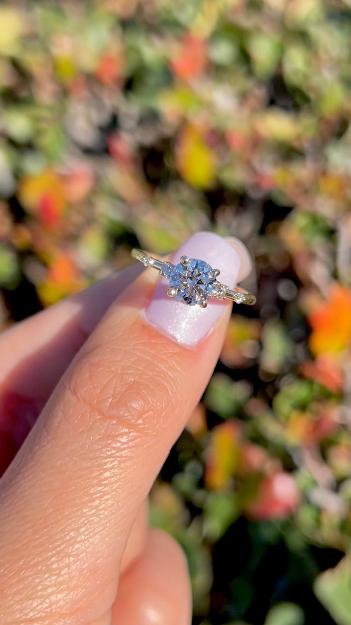 Laci 1.08ct E-VS1 Round Cut Lab Grown Diamond Engagement Ring 14K Gold