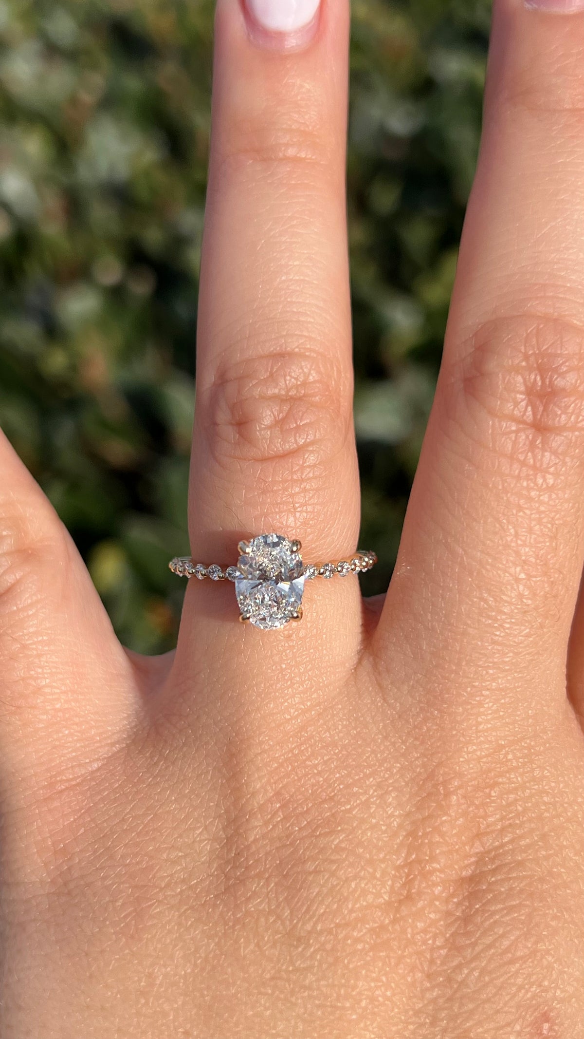 Irina 1.58ct E-VS1 Oval Cut Lab Grown Diamond Engagement Ring 14K Gold