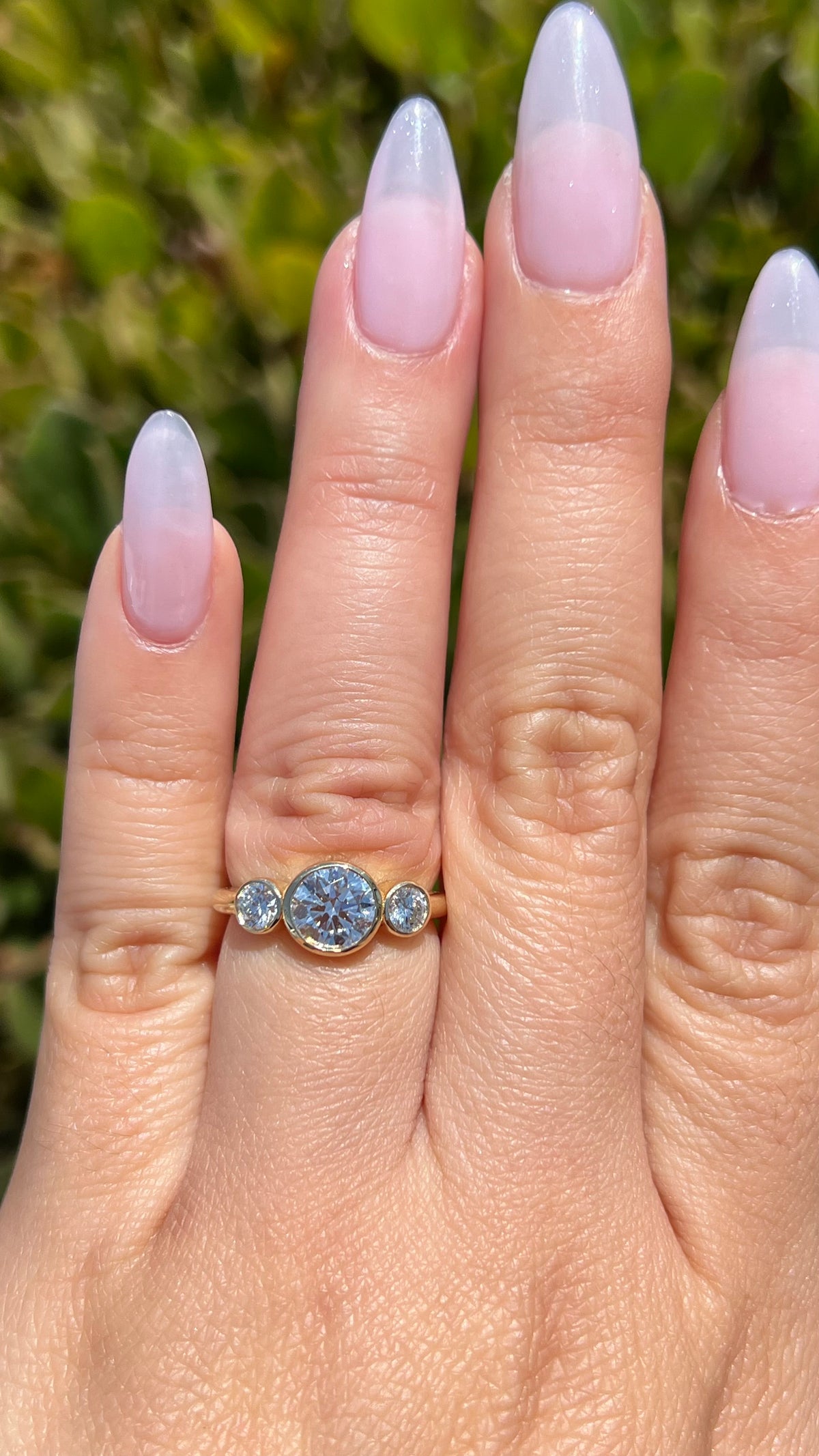 Brenda 1.08ct E-VS1 Round Cut Lab Grown Diamond Engagement Ring 14K Gold