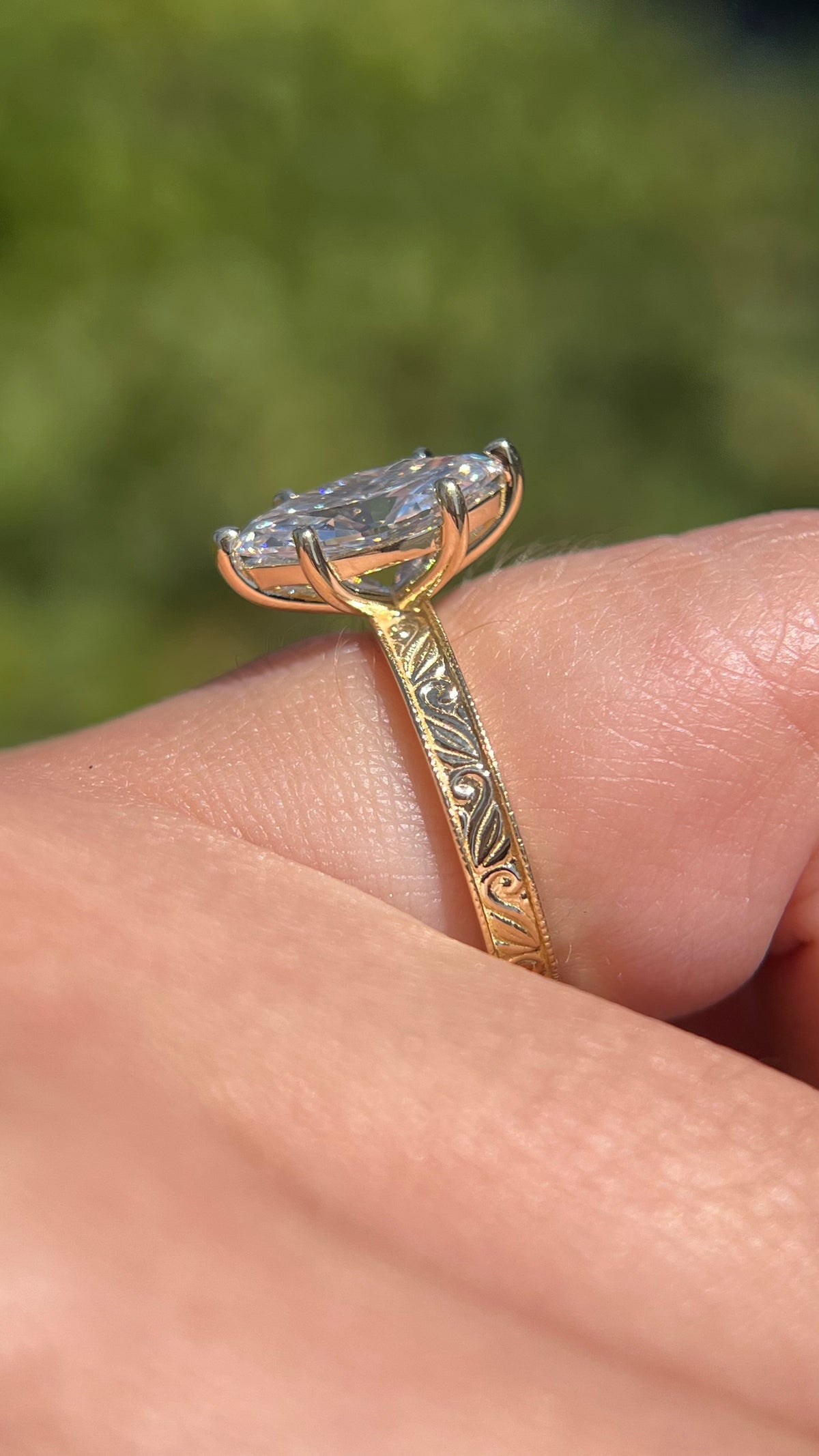 Tori 1.65ct E-VS1 Marquise Cut Lab Grown Diamond Engagement Ring 14K Gold