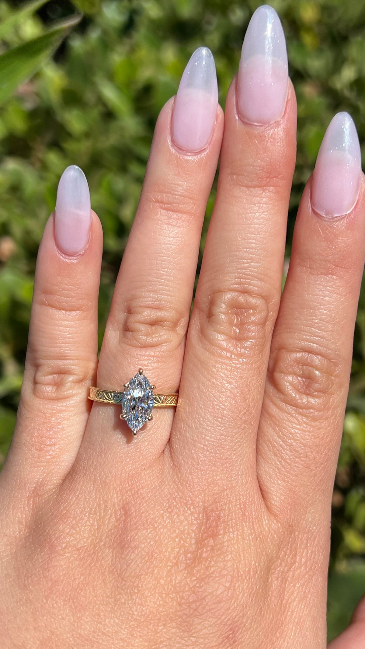 Tori 1.65ct E-VS1 Marquise Cut Lab Grown Diamond Engagement Ring 14K Gold