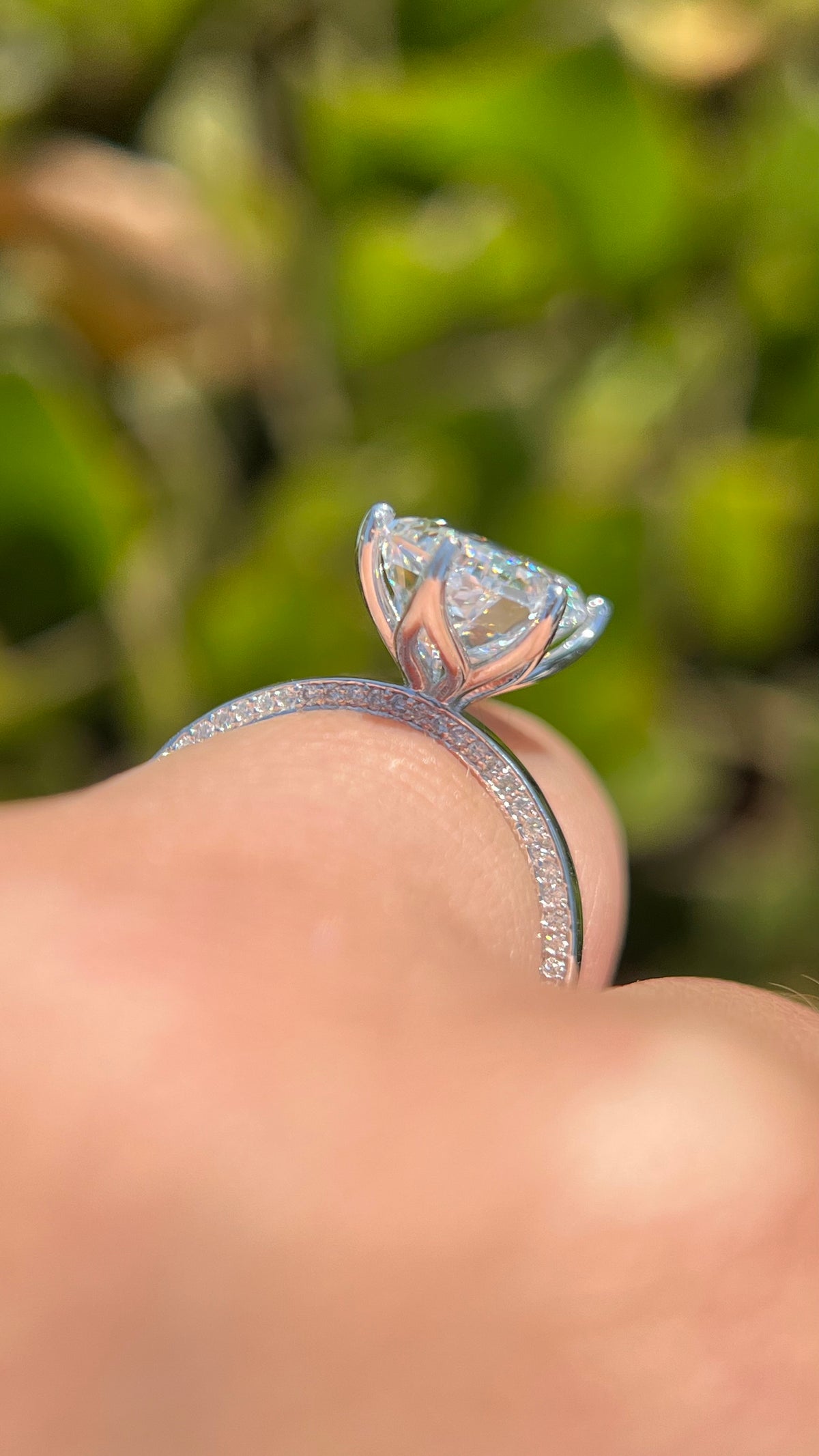 Angie 4.30ct E-VS1 Hexagon Cut Lab Grown Diamond Engagement Ring 14K Gold