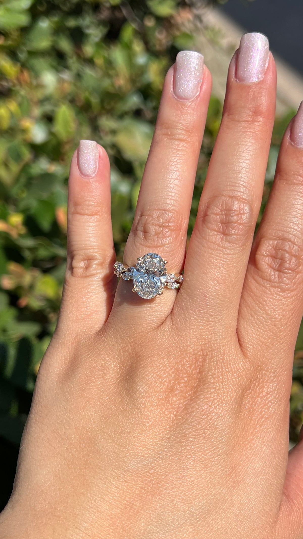 Marli 2.50ct E-VS1 Oval Cut Lab Grown Diamond Engagement Ring 14K Gold