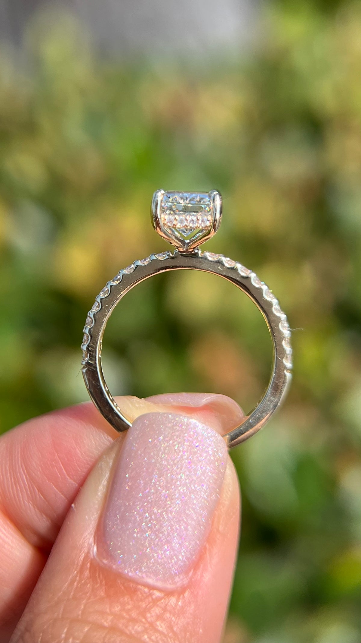 Jada 2.26ct E-VS1 Radiant Cut Lab Grown Diamond Engagement Ring 14K Gold