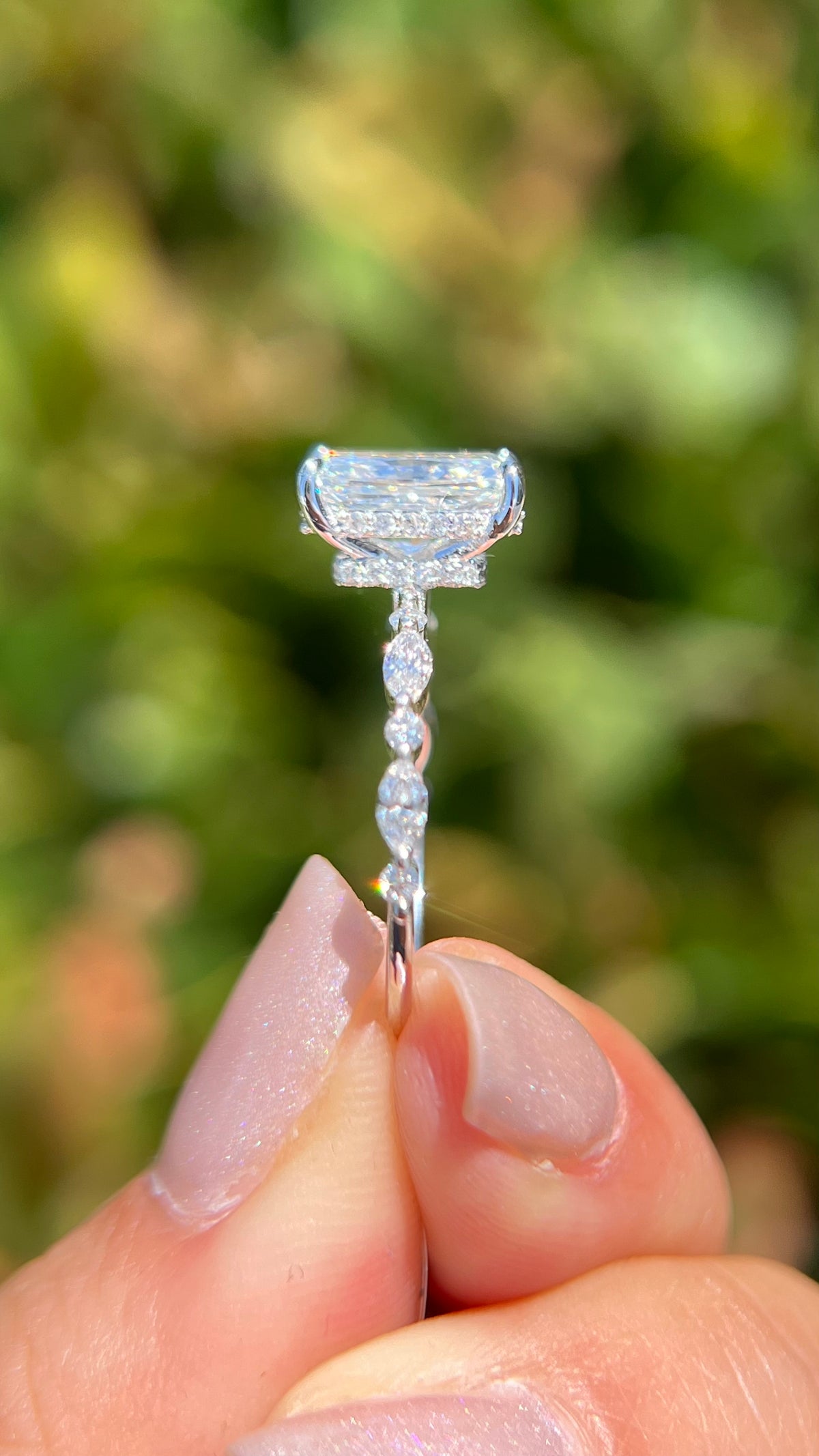 Mari 2.06ct E-VVS2 Radiant Cut Lab Grown Diamond Engagement Ring 14K Gold