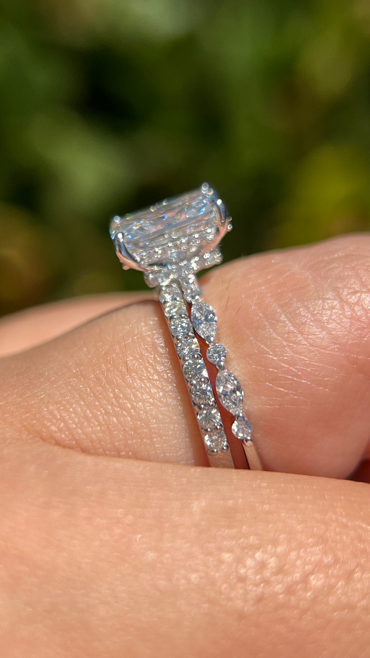 Mari 2.06ct E-VVS2 Radiant Cut Lab Grown Diamond Engagement Ring 14K Gold