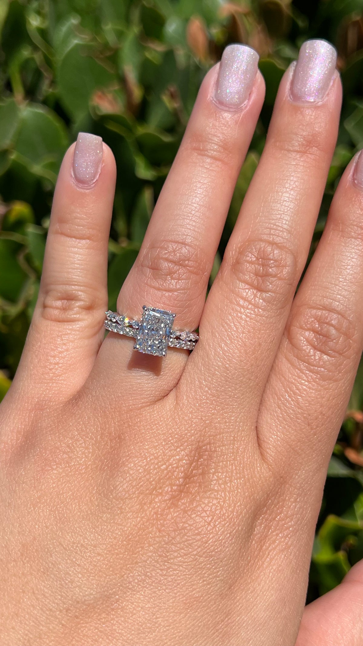 Mari 2.06ct E-VVS2 Radiant Cut Lab Grown Diamond Engagement Ring 14K Gold