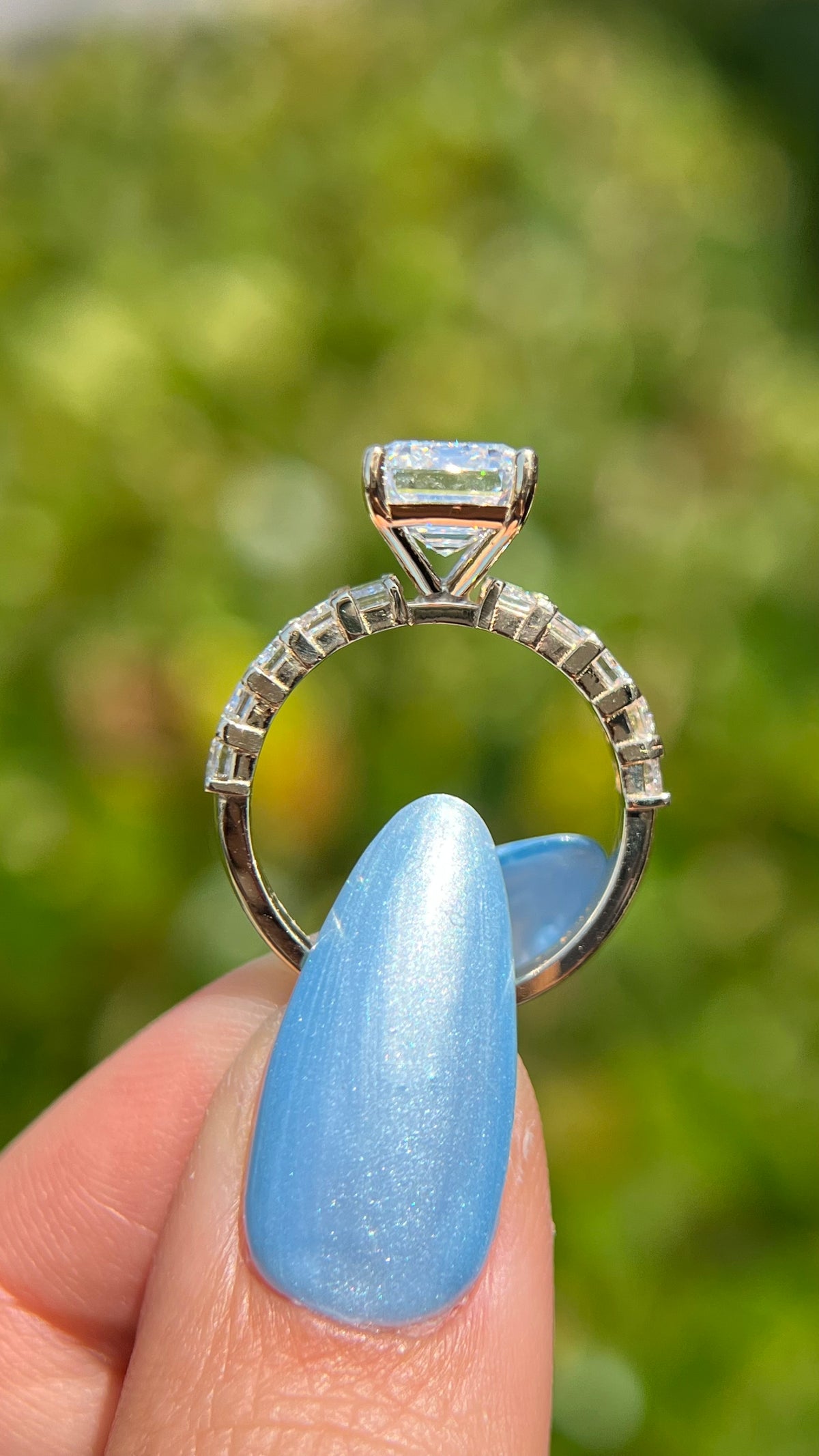 Ember 4.03ct E-VS1 Emerald Cut Lab Grown Diamond Engagement Ring 14K Gold