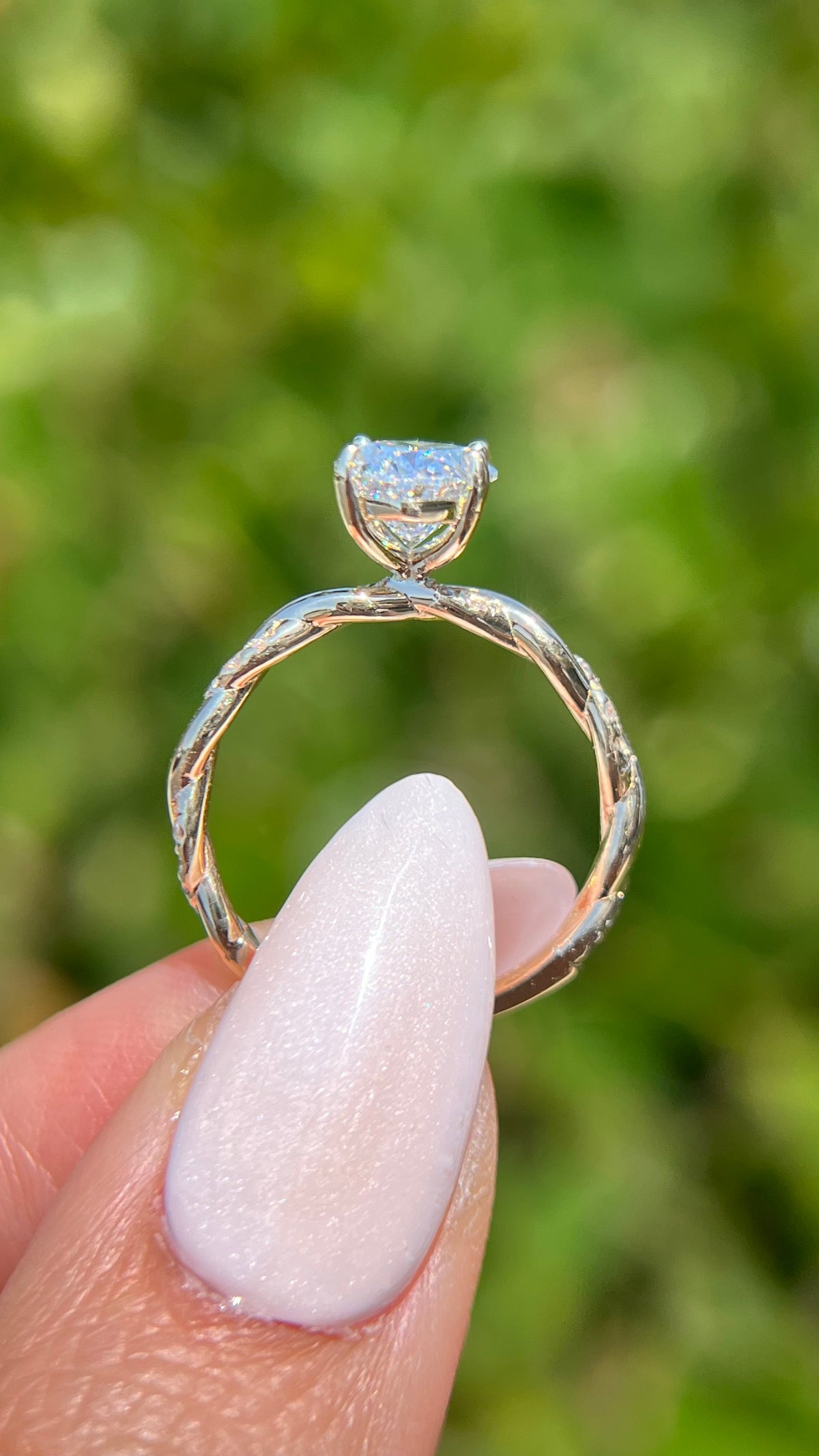 Lexi 1.91ct E-VS1 Oval Cut Lab Grown Diamond Engagement Ring 14K Gold