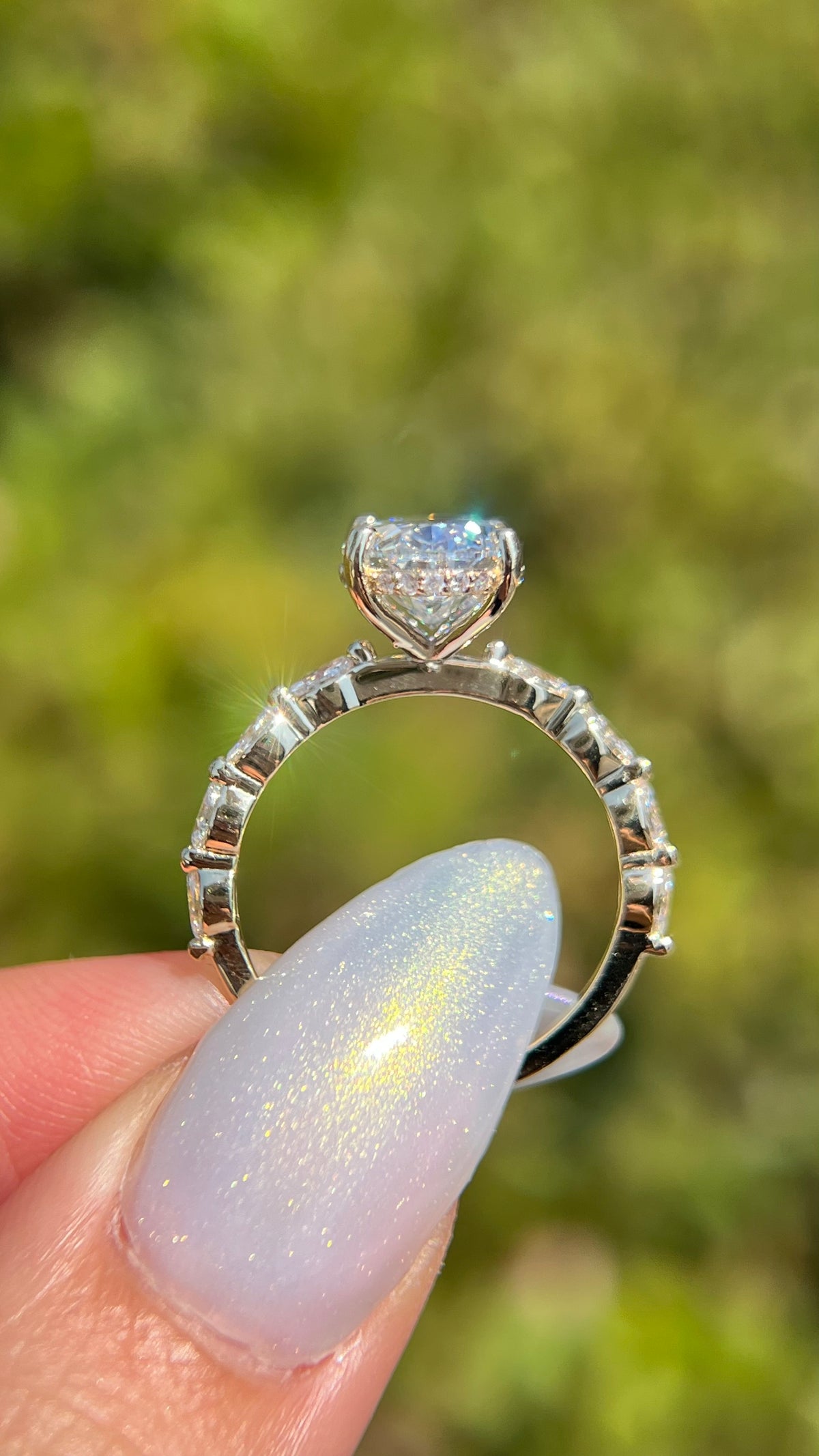 Marli 2.86ct E-VS1 Oval Cut Lab Grown Diamond Engagement Ring 14K Gold