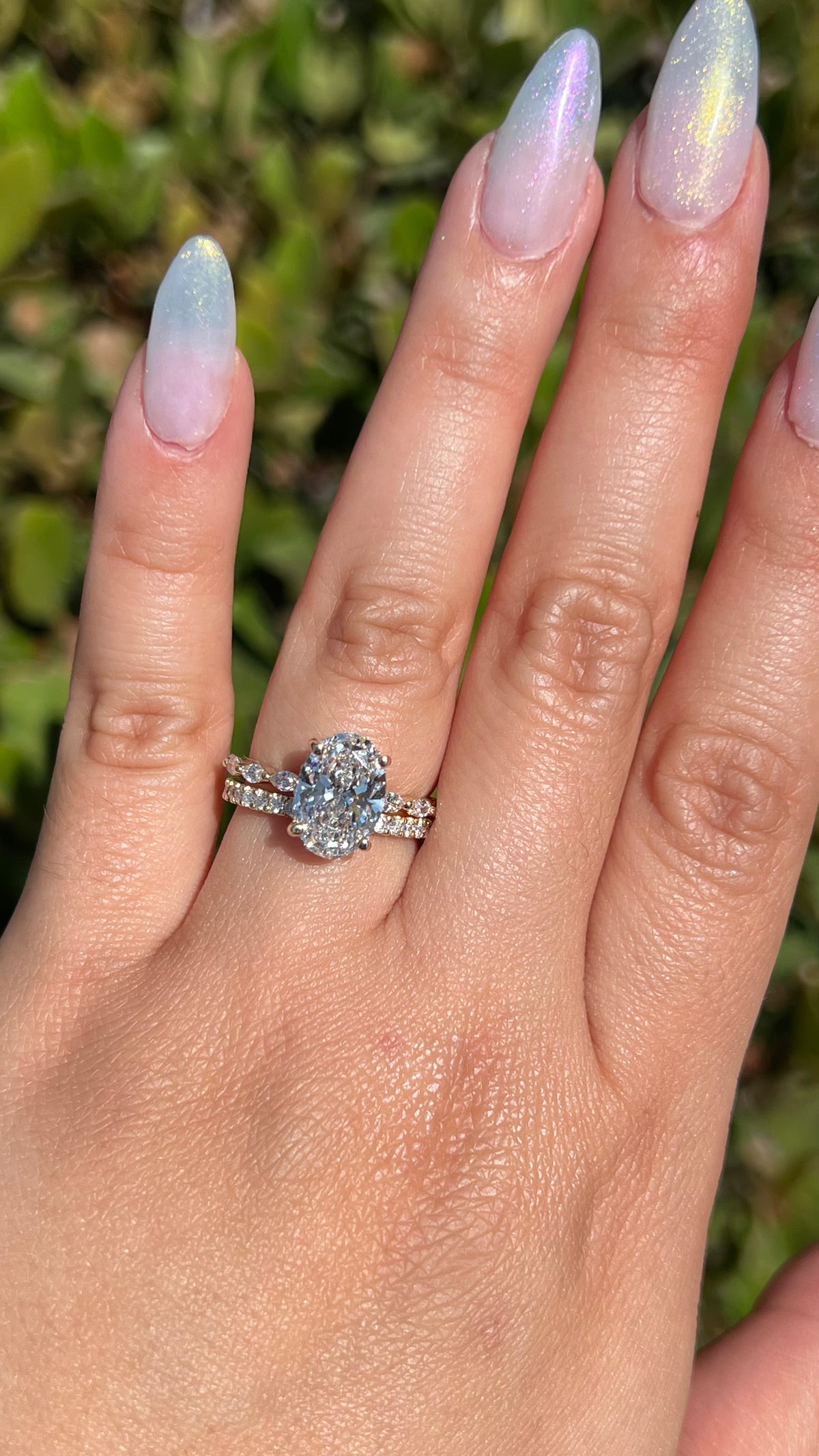 Marli 2.86ct E-VS1 Oval Cut Lab Grown Diamond Engagement Ring 14K Gold