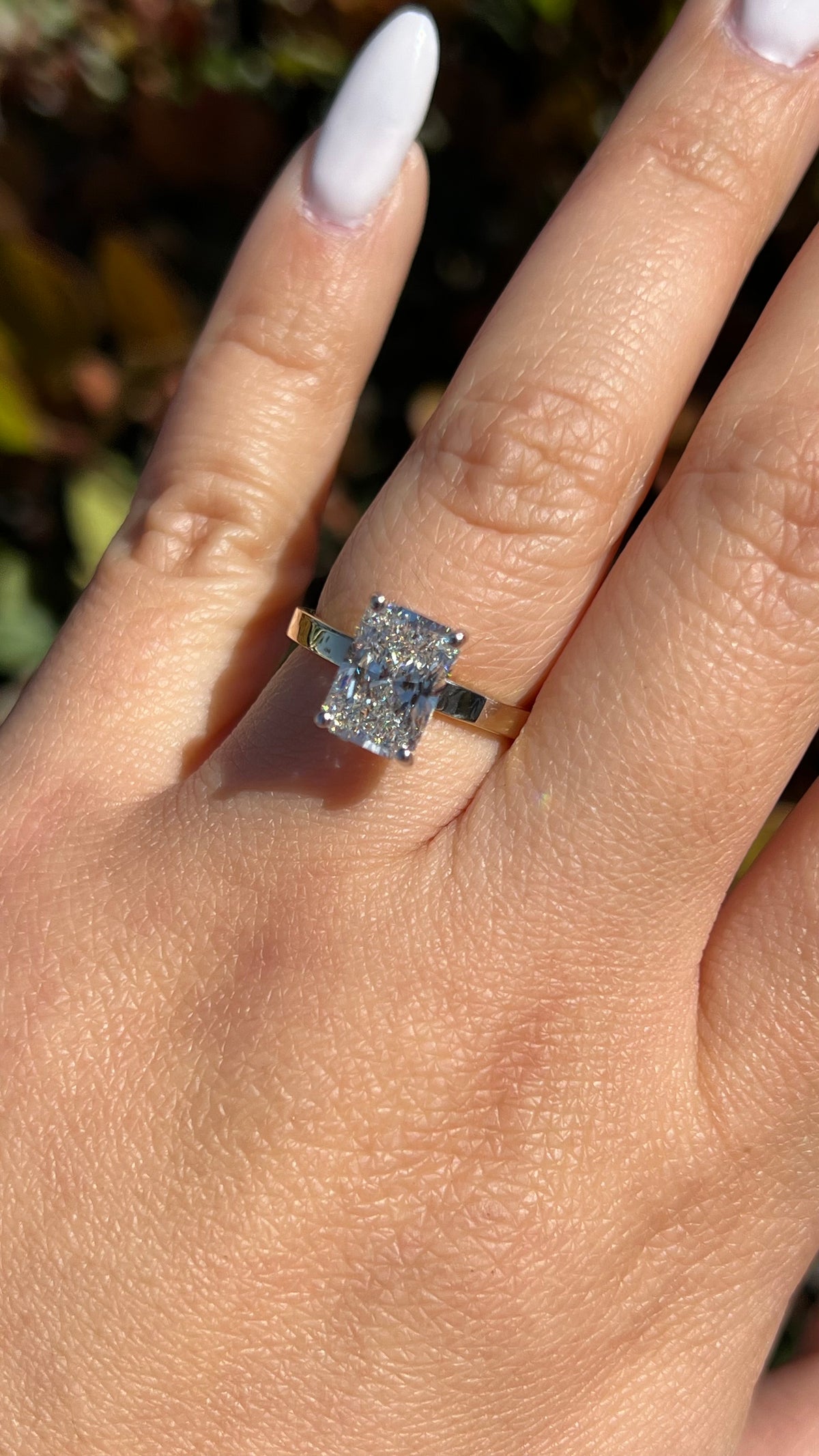 Andrea 2.55ct E-VS1 Radiant Cut Lab Grown Diamond Engagement Ring 14K Gold