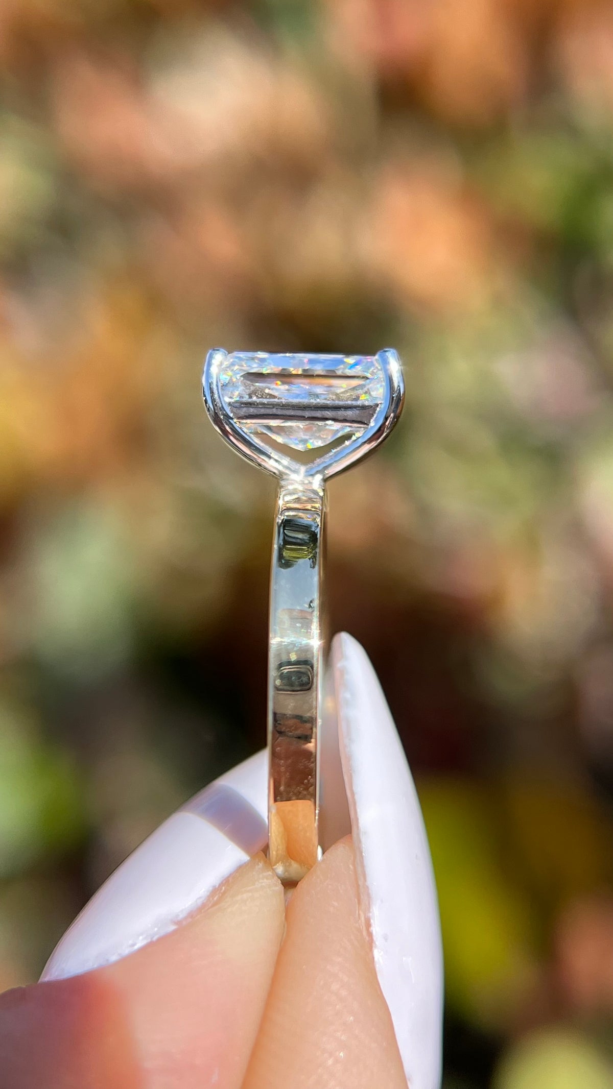 Andrea 2.55ct E-VS1 Radiant Cut Lab Grown Diamond Engagement Ring 14K Gold