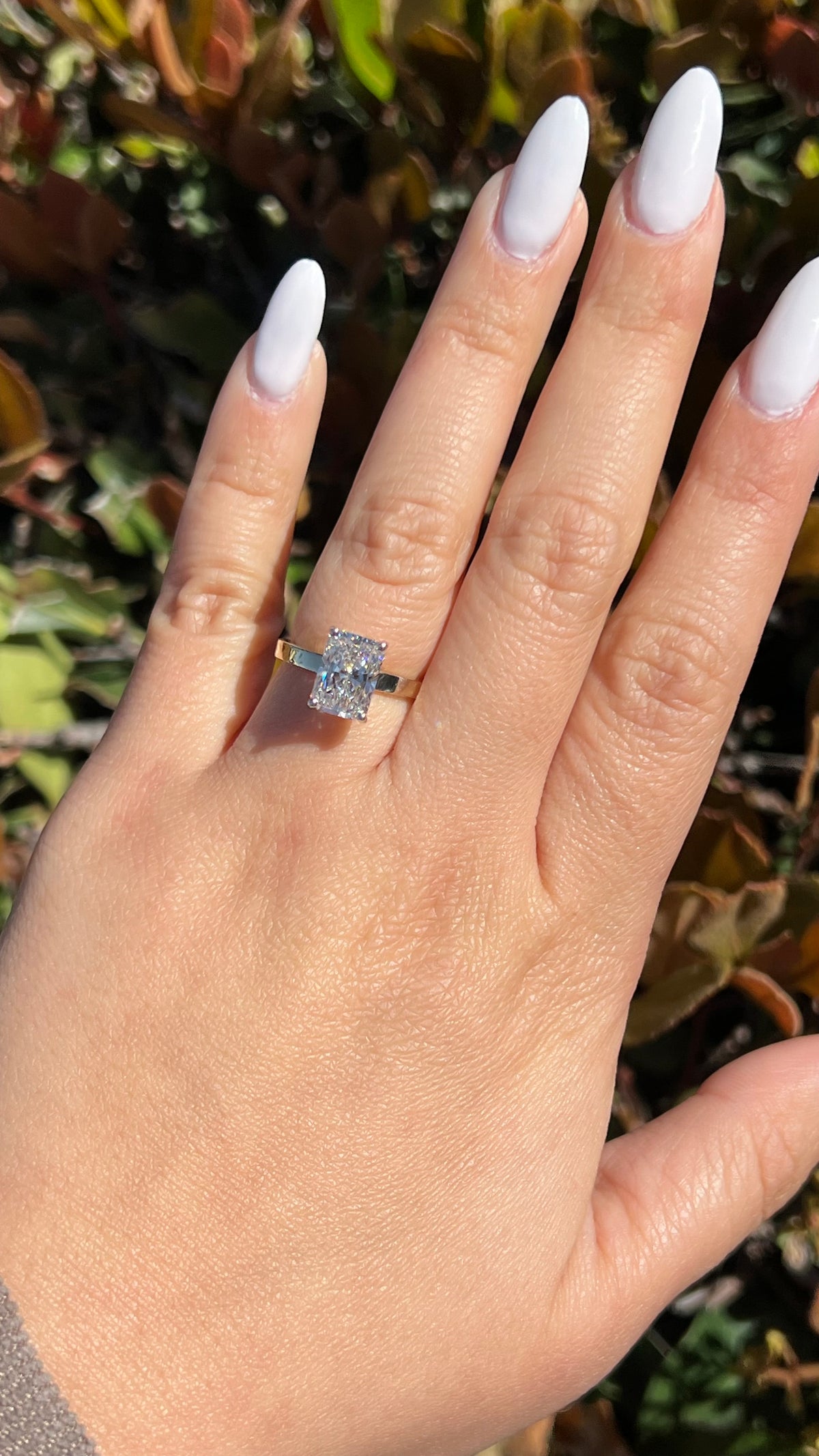 Andrea 2.55ct E-VS1 Radiant Cut Lab Grown Diamond Engagement Ring 14K Gold