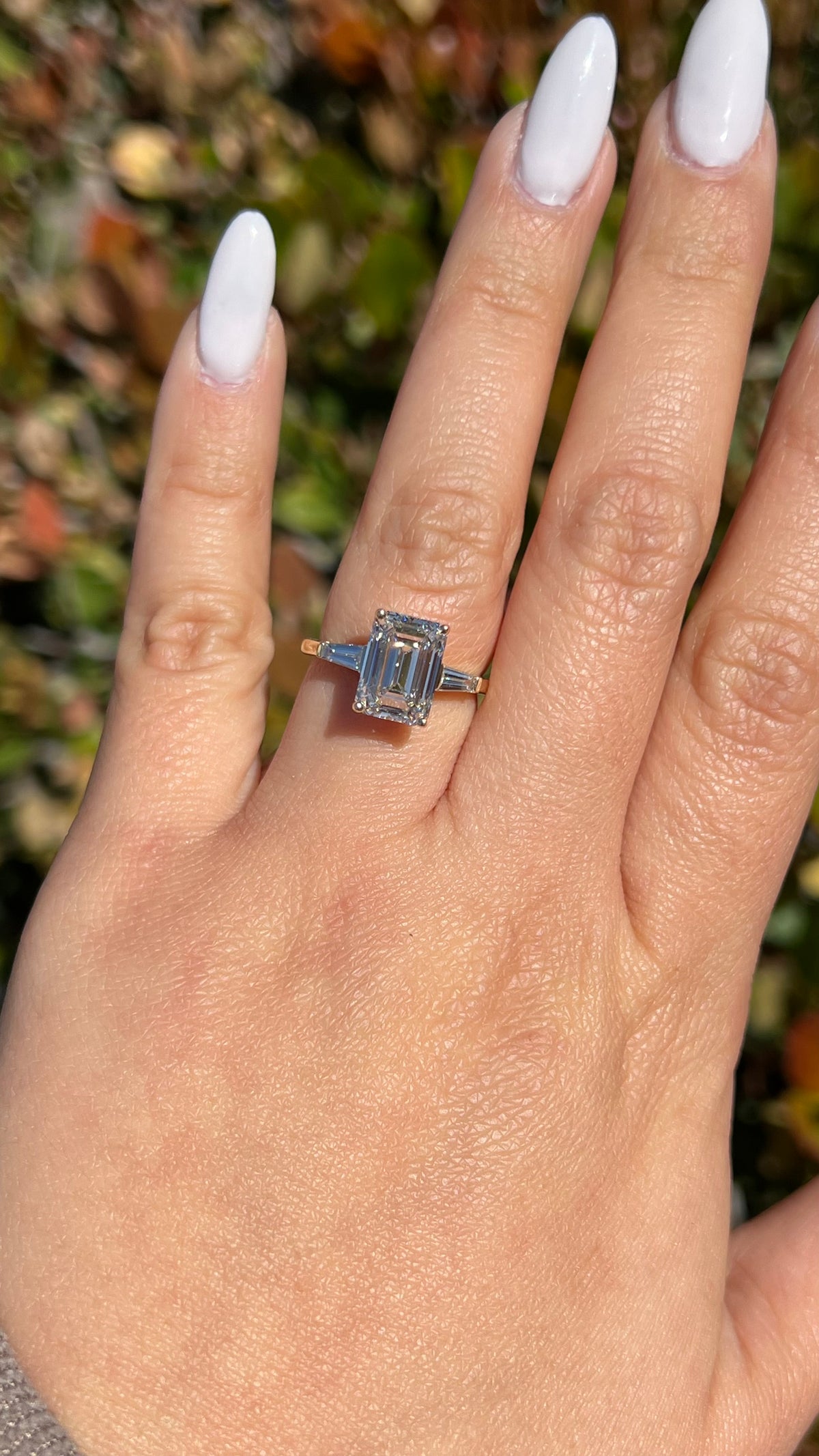 Emery 3.58ct E-VS1 Emerald Cut Lab Grown Diamond Engagement Ring 14K Gold