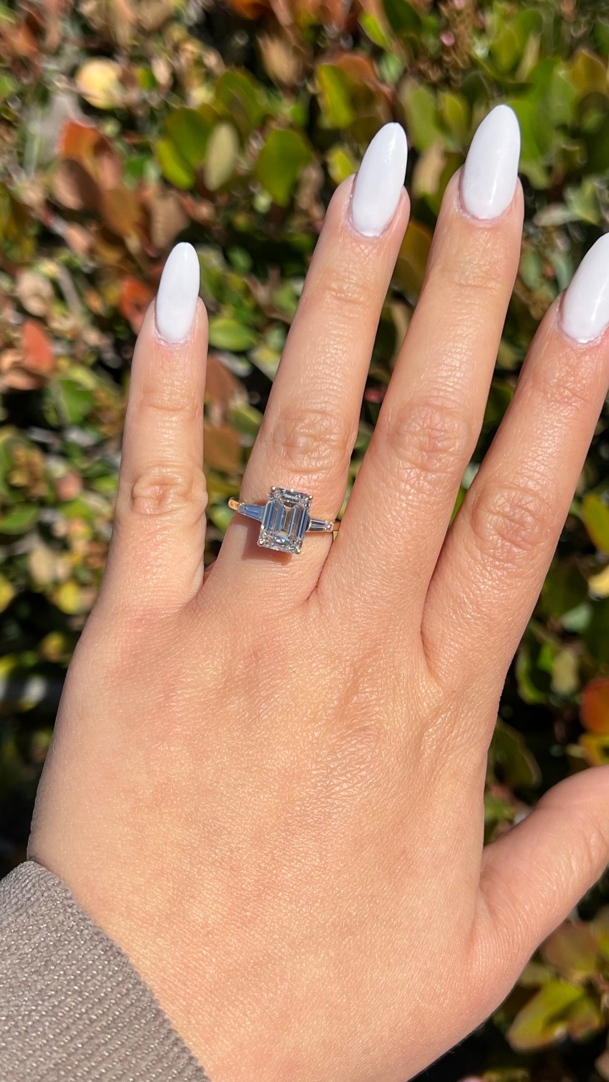 Emery 3.58ct E-VS1 Emerald Cut Lab Grown Diamond Engagement Ring 14K Gold