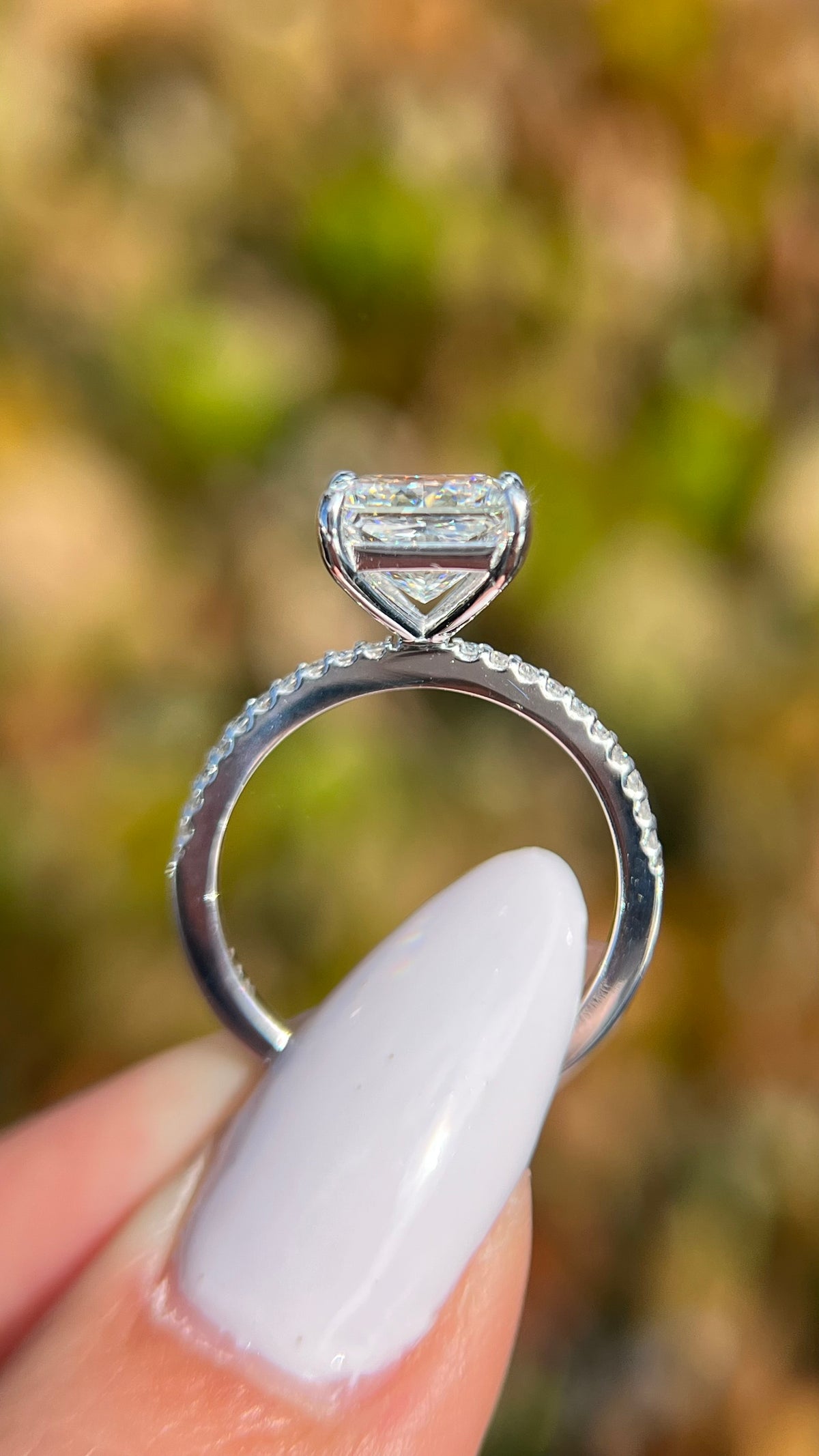 Jada 2.57ct E-VS1 Princess Cut Lab Grown Diamond Engagement Ring 14K Gold