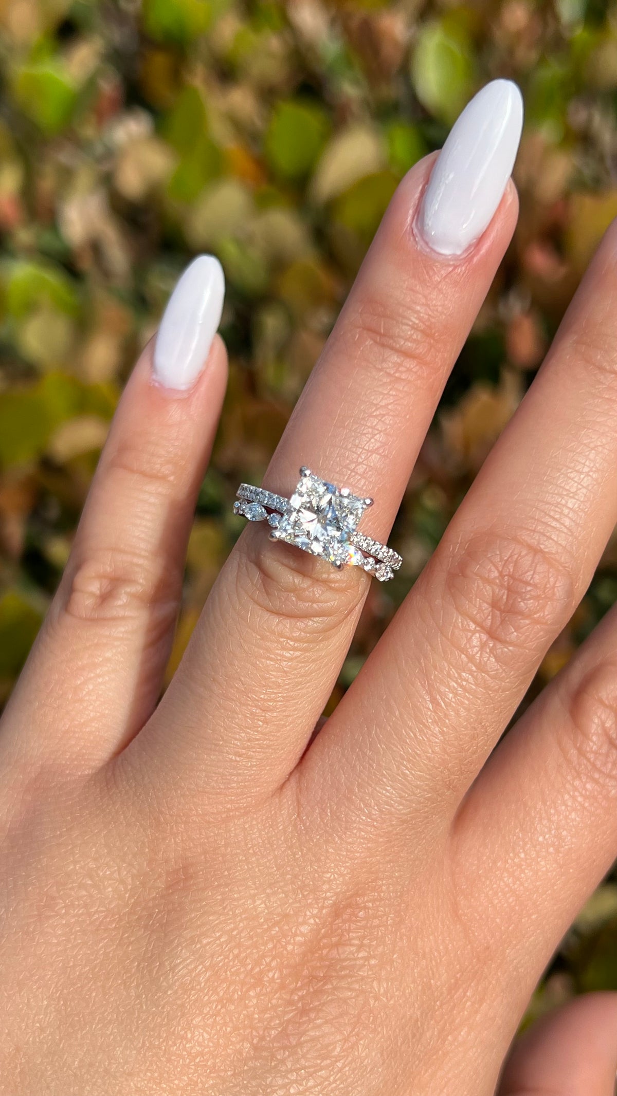 Jada 2.57ct E-VS1 Princess Cut Lab Grown Diamond Engagement Ring 14K Gold