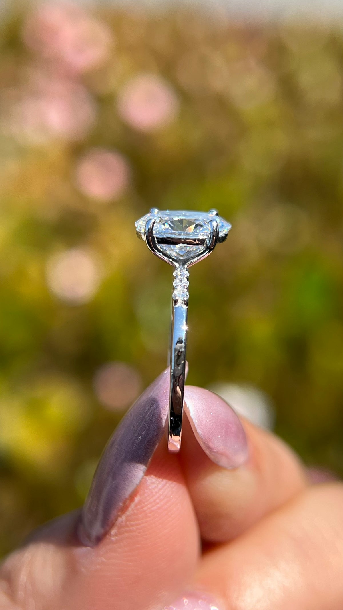 Kat 1.91ct E-VS1 Oval Cut Lab Grown Diamond Engagement Ring 14K Gold