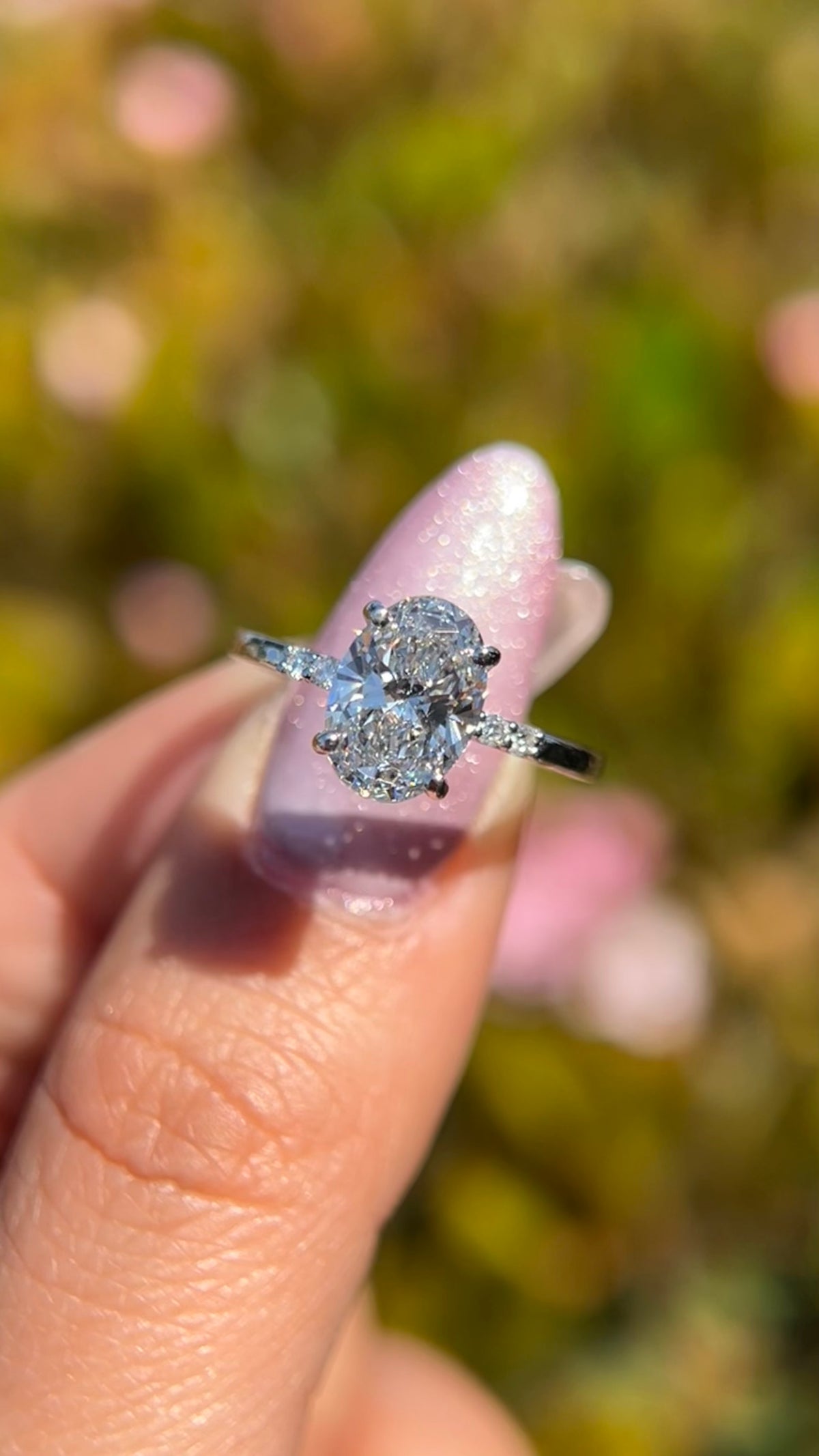 Kat 1.91ct E-VS1 Oval Cut Lab Grown Diamond Engagement Ring 14K Gold