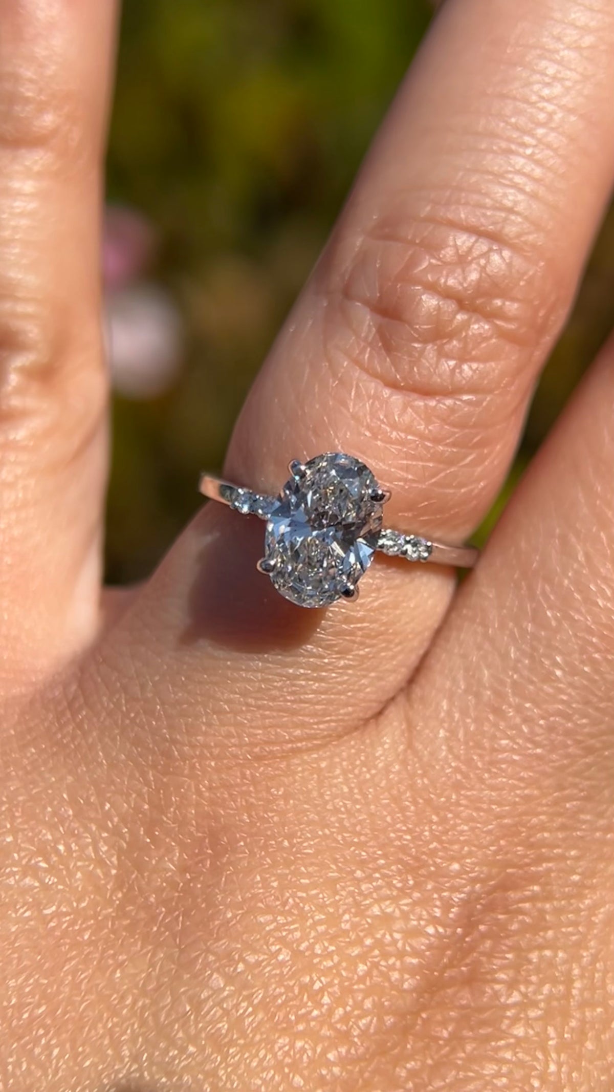 Kat 1.91ct E-VS1 Oval Cut Lab Grown Diamond Engagement Ring 14K Gold