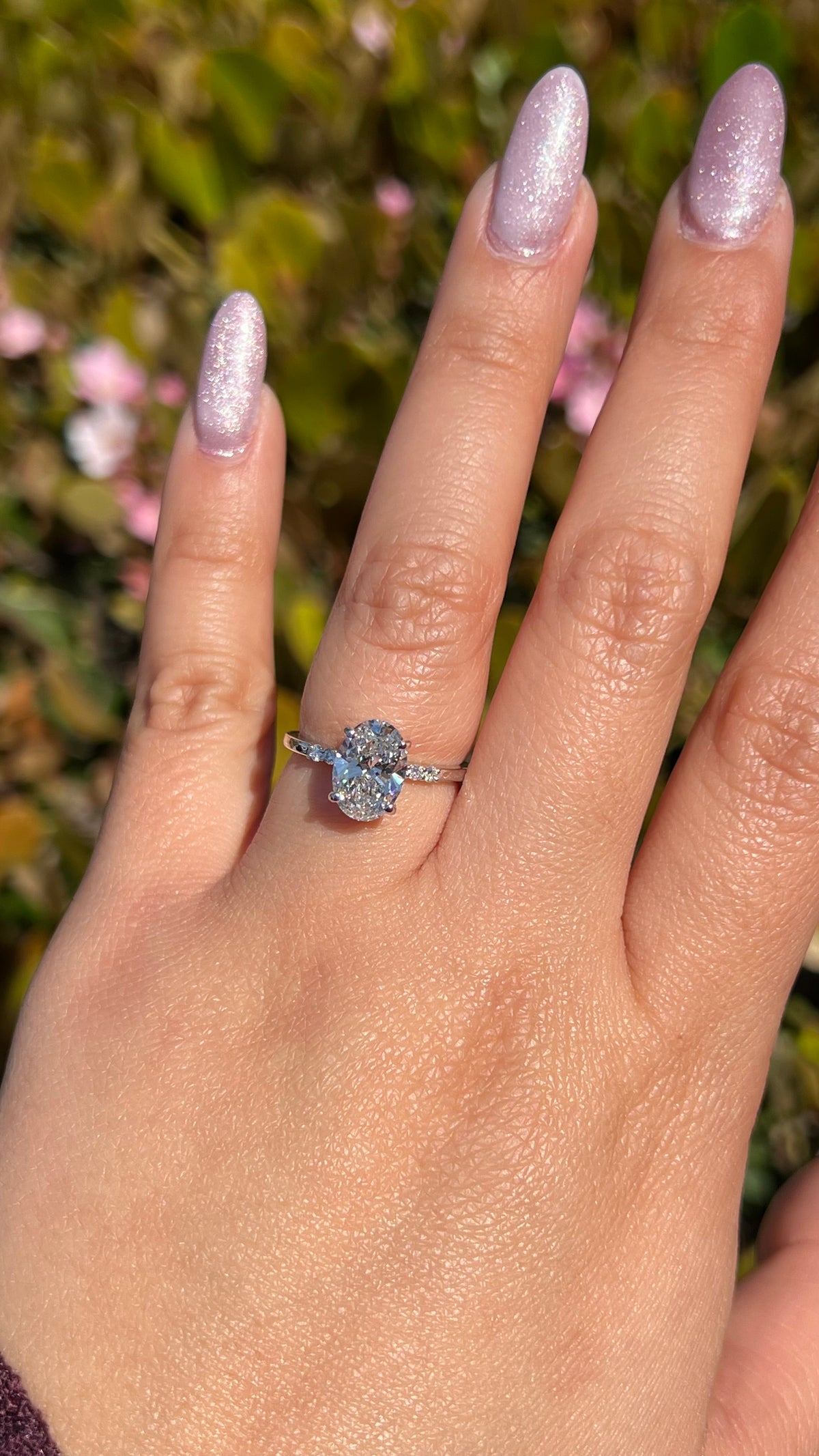 Kat 1.91ct E-VS1 Oval Cut Lab Grown Diamond Engagement Ring 14K Gold