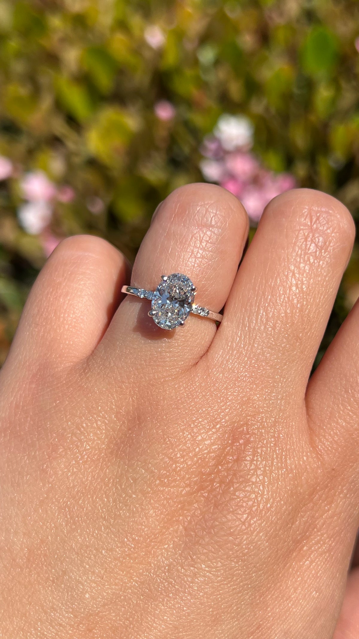 Kat 1.91ct E-VS1 Oval Cut Lab Grown Diamond Engagement Ring 14K Gold