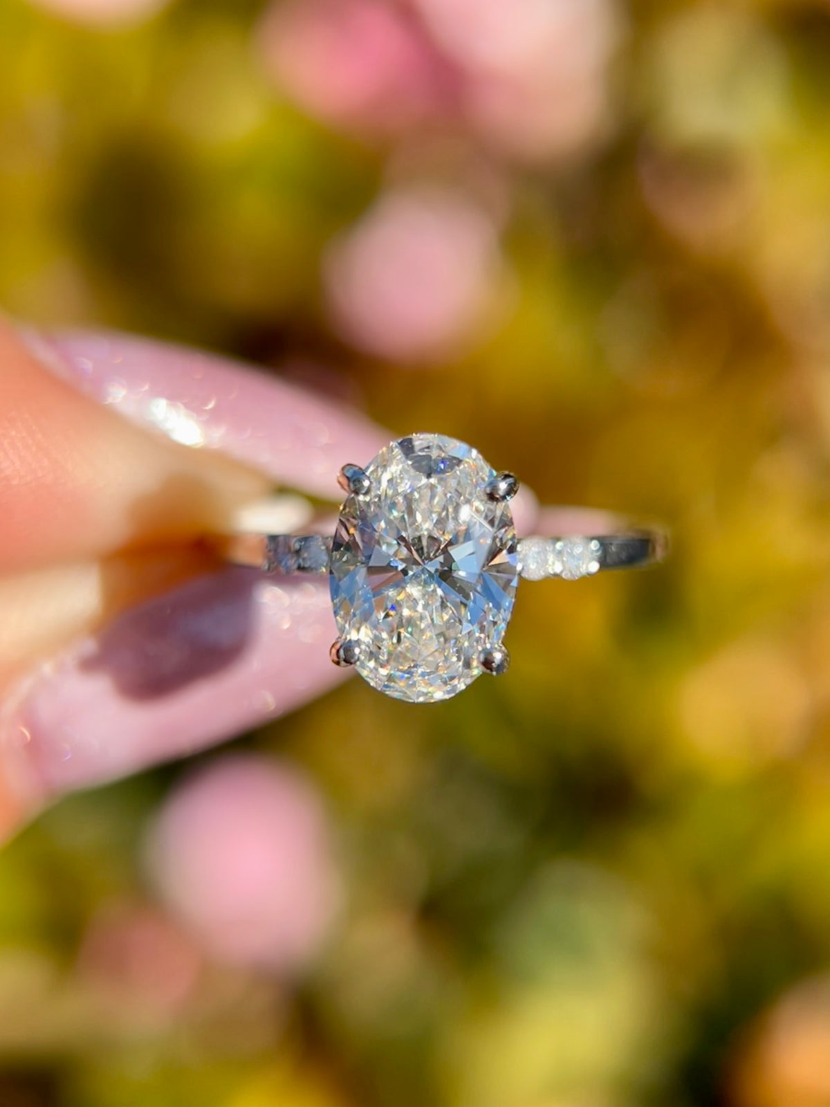 Kat 1.91ct E-VS1 Oval Cut Lab Grown Diamond Engagement Ring 14K Gold