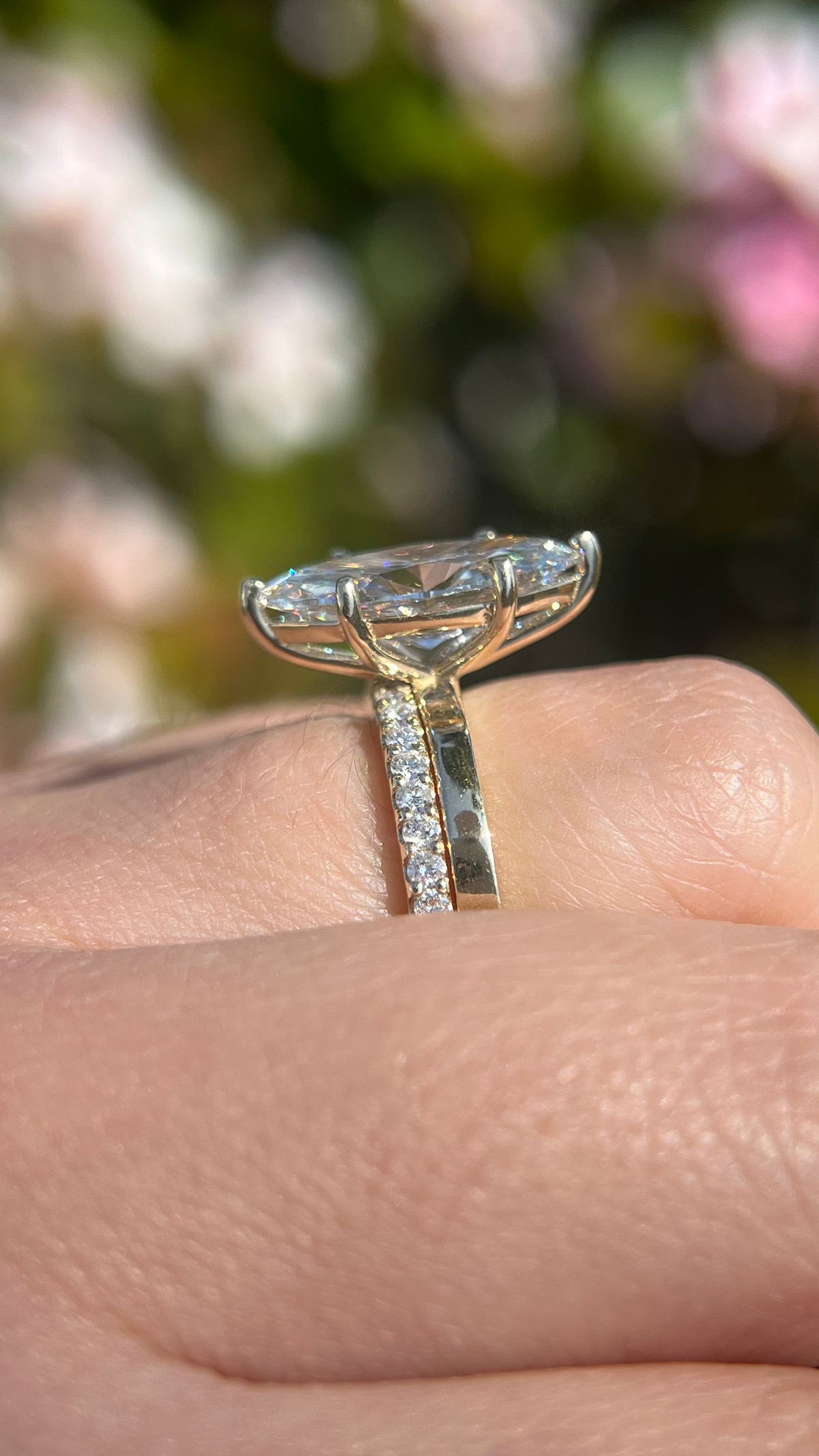 Andrea 3.03ct F-VS1 Marquise Cut Lab Grown Diamond Engagement Ring 14K Gold