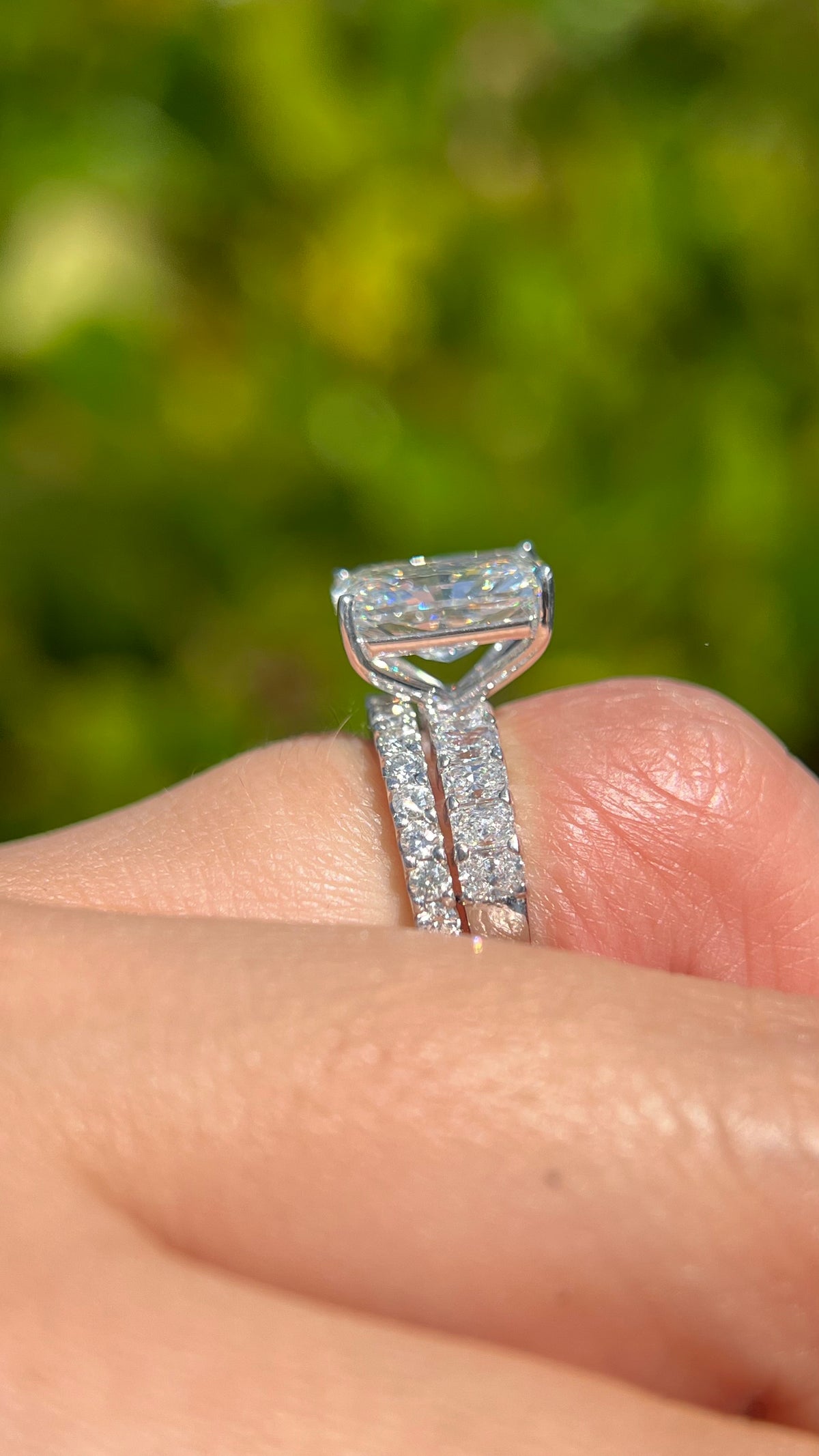 Reyna 3.48ct E-VS1 Radiant Cut Lab Grown Diamond Engagement Ring 14K Gold