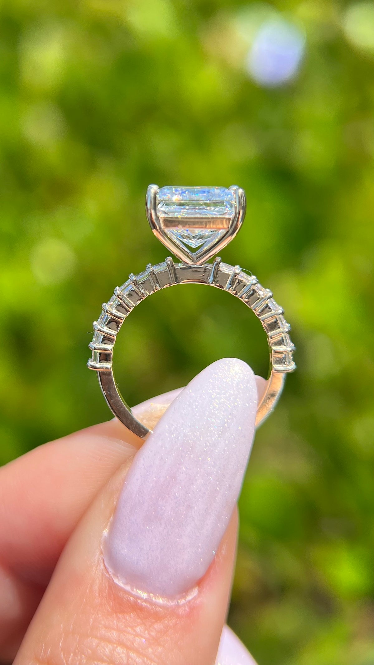 Primm 4.63ct F-VS1 Princess Cut Lab Grown Diamond Engagement Ring 14K Gold