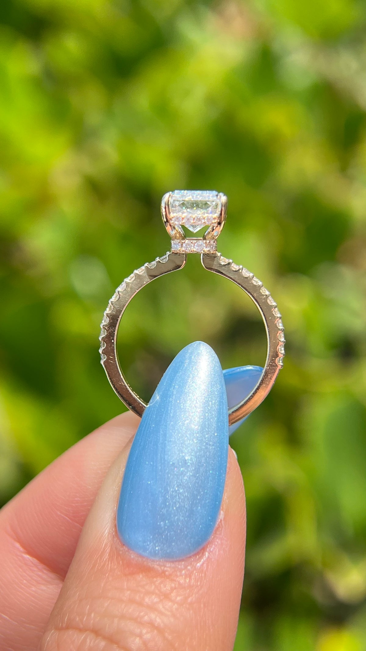 Jenni 2.55ct E-VS1 Radiant Cut Lab Grown Diamond Engagement Ring 14K Gold