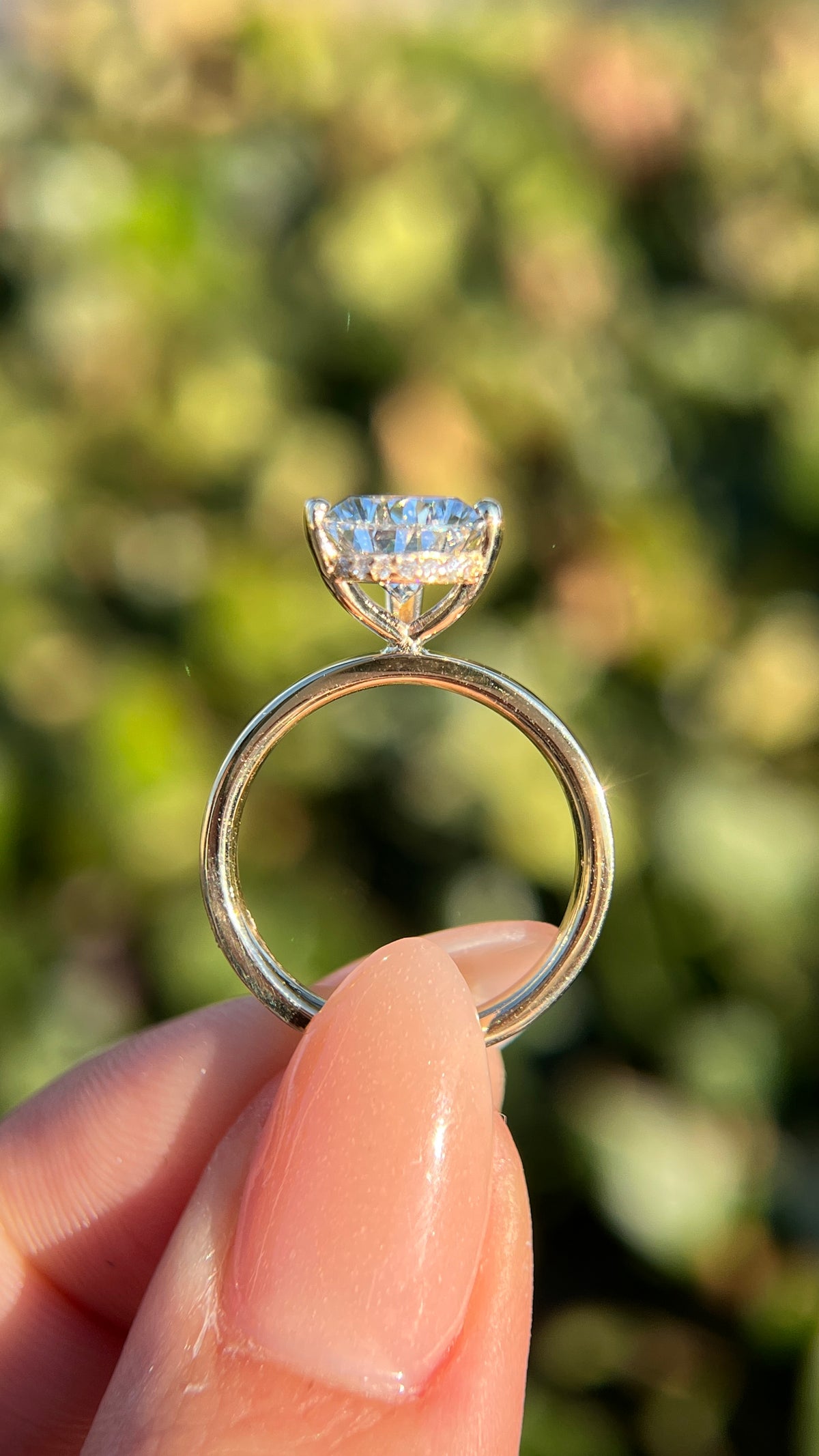 Andrea 2.94ct E-VS1 Pear Cut Lab Grown Diamond Engagement Ring 14K Gold